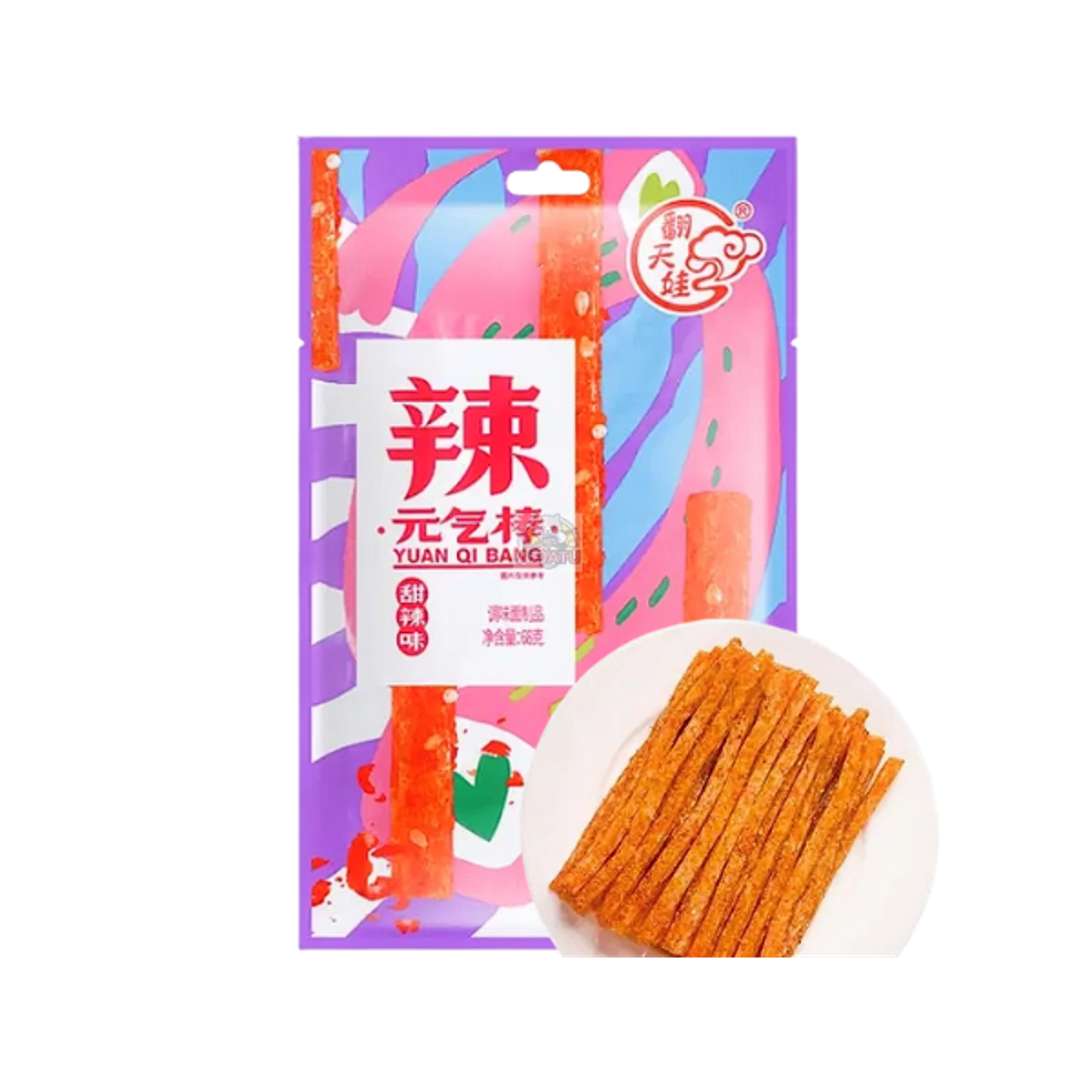 LATIAO Yuan Qi Bang Sweet & Spicy 68g | Süß-scharfer asiatischer Kaustick