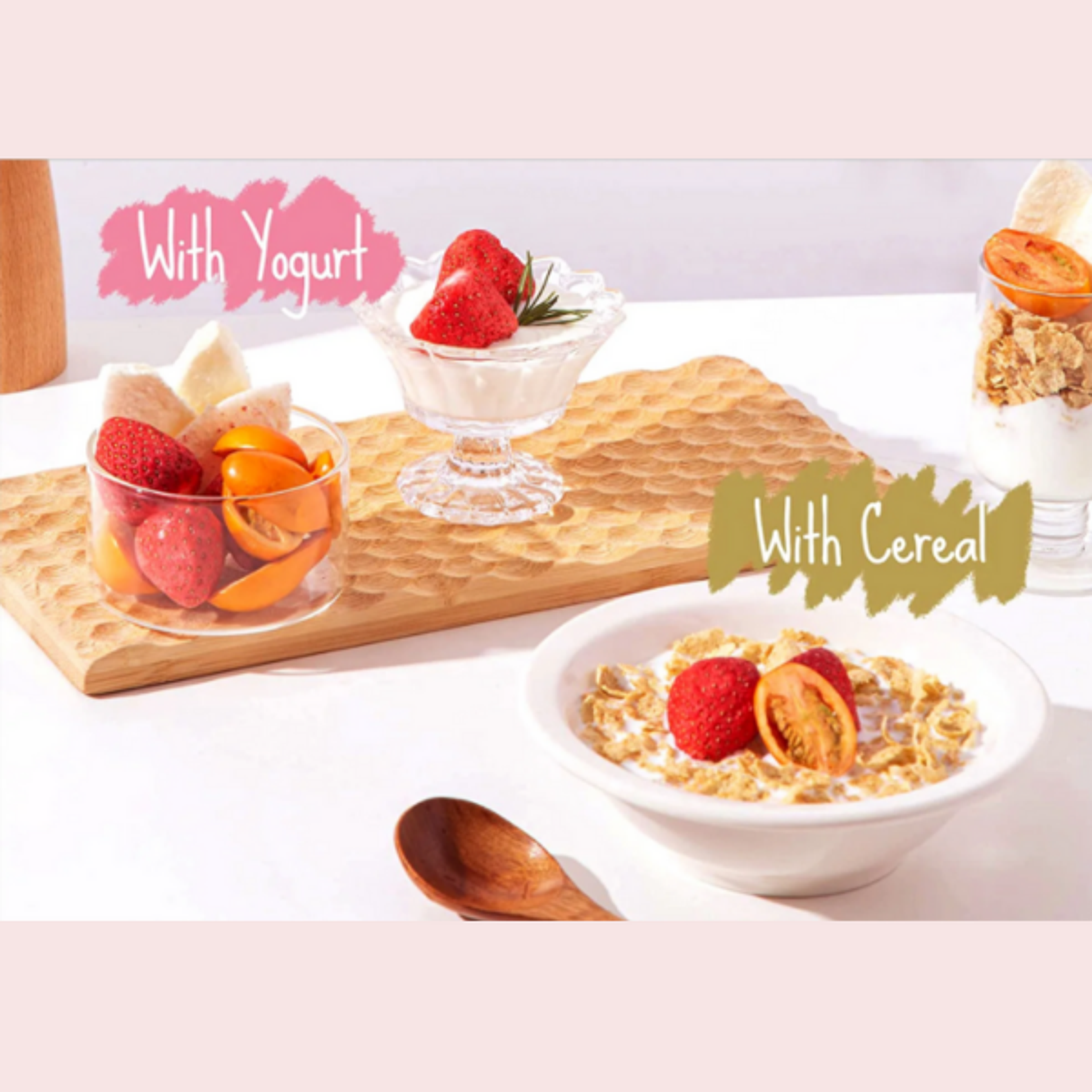 KMCBIO Erdbeerchips gefriergetrocknet 15g | Knusprige Snack-Erdbeeren für Müsli & Joghurt
