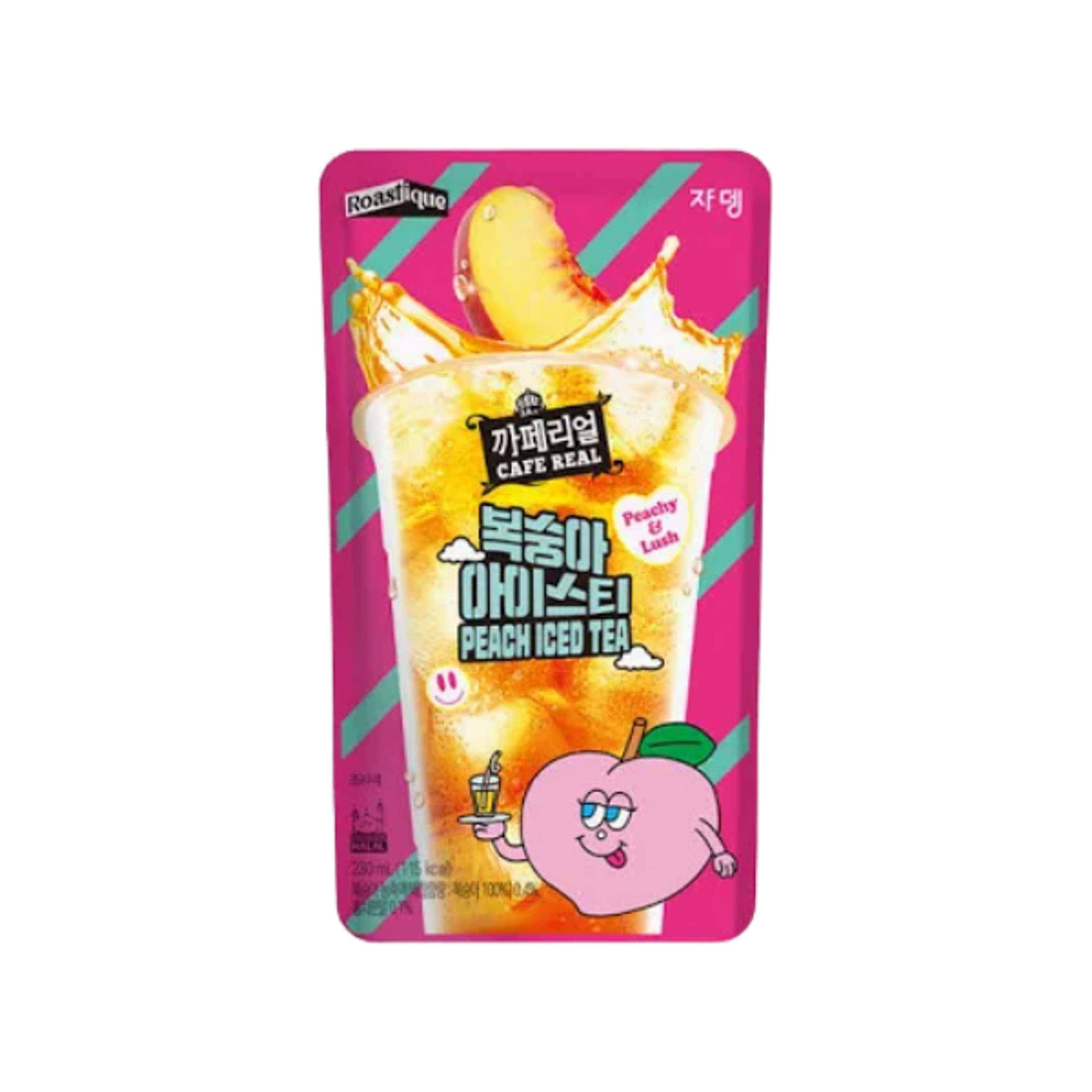 CAFEREAL Pfirsich Eistee 230ml | Koreanischer Pouch-Drink