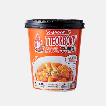 K-Quick Hot Tteokbokki Original Cup in attraktiver Verpackung.