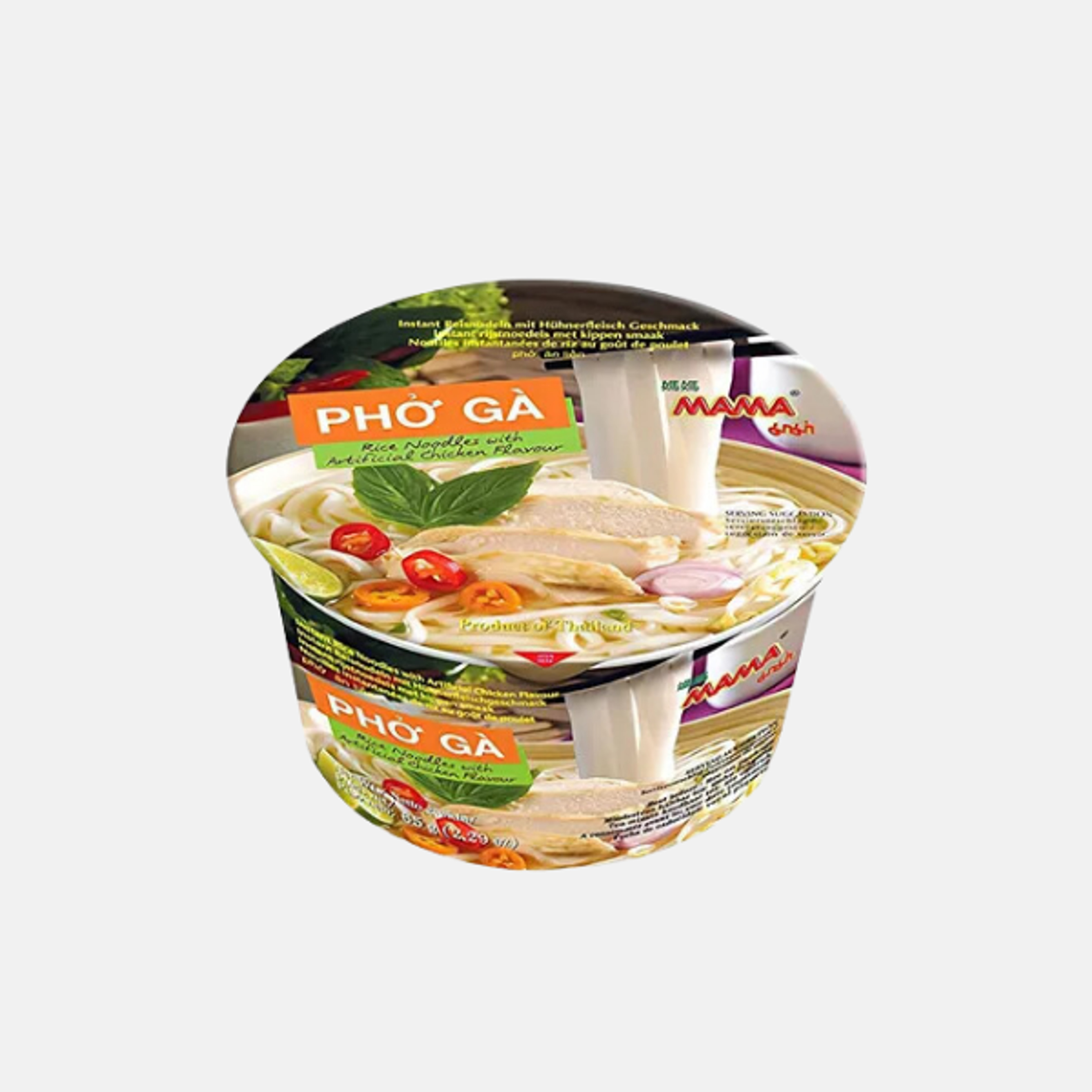 MAMA Reisnudeln Pho Ga Cup 65g – Vietnamesische Hühnersuppe mit Reisnudeln