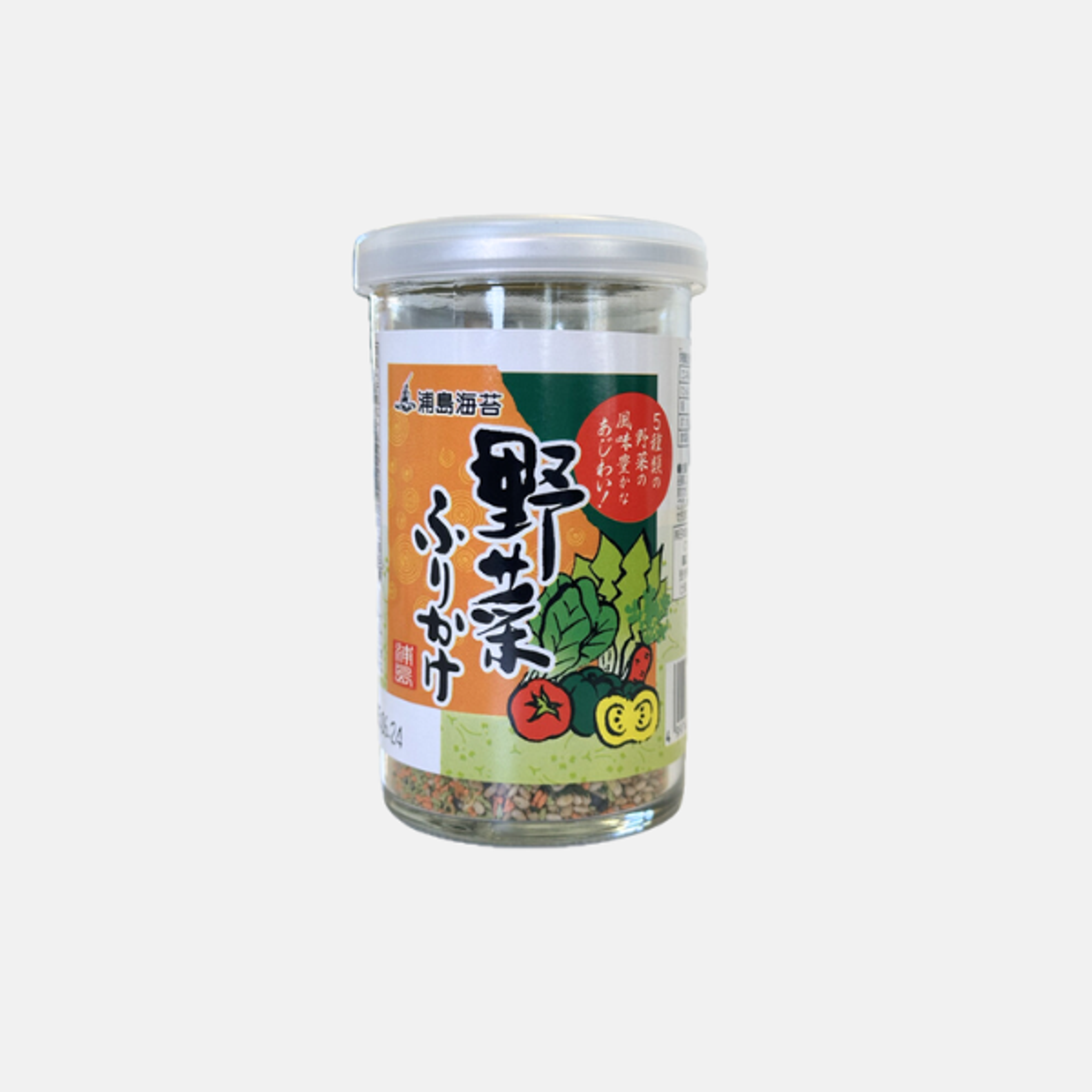 Vorderansicht der NIHON KAISUI Vegetable Furikake 50g Packung Zeigt das Design und die Menge der Packung