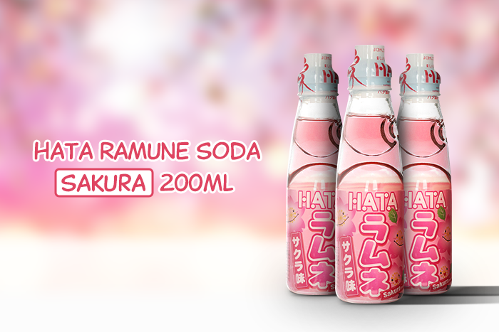 Hata Ramune Soda Sakura 200ml - Sakura-Kirschblütenaroma