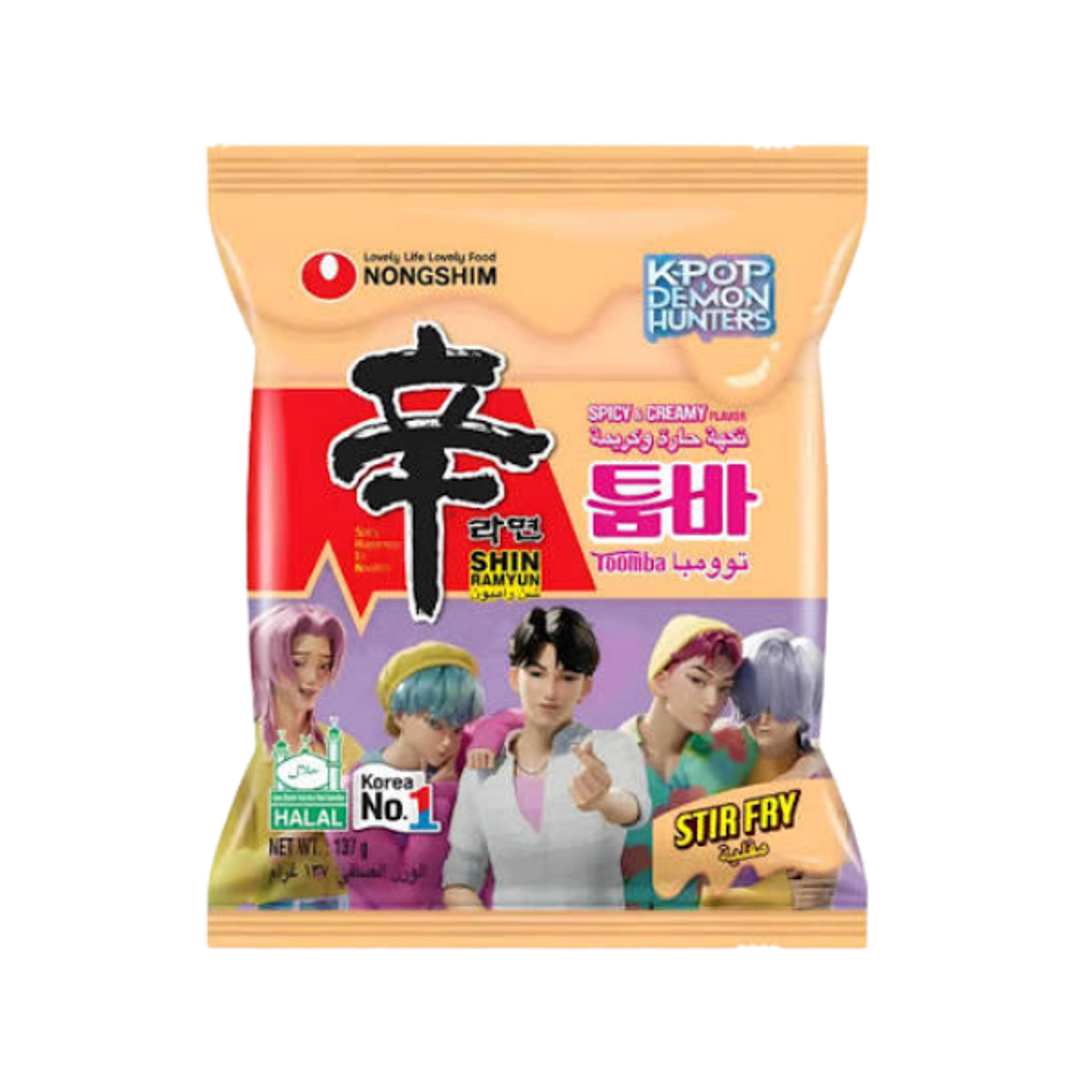 NONGSHIM x KPOP DEMON HUNTERS Shin Ramyun Toomba 137g | Creamy & Spicy Korean Ramen