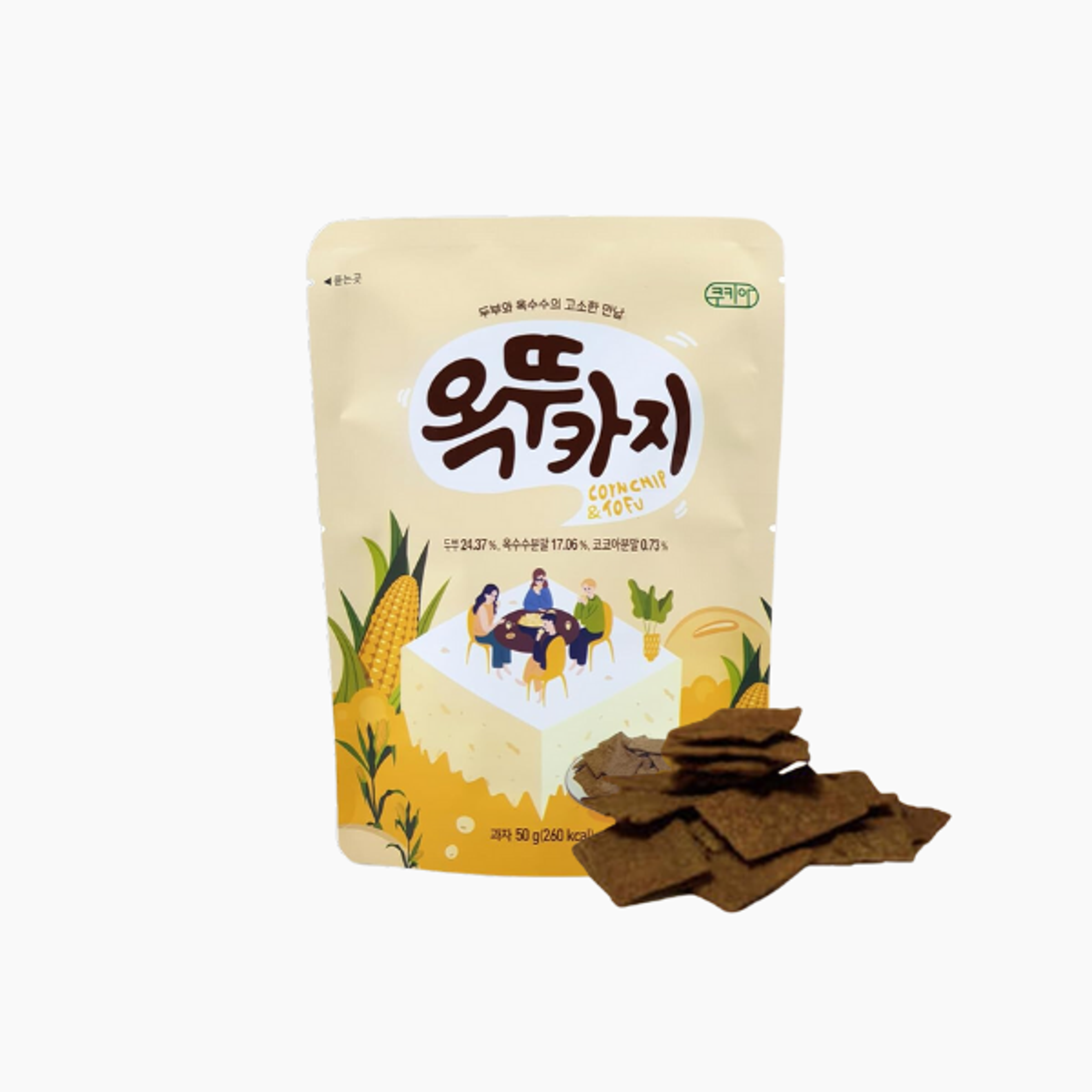 COOKIA Mais Kakao Tofu Snack: Knusprig & Schokoladig | 50g