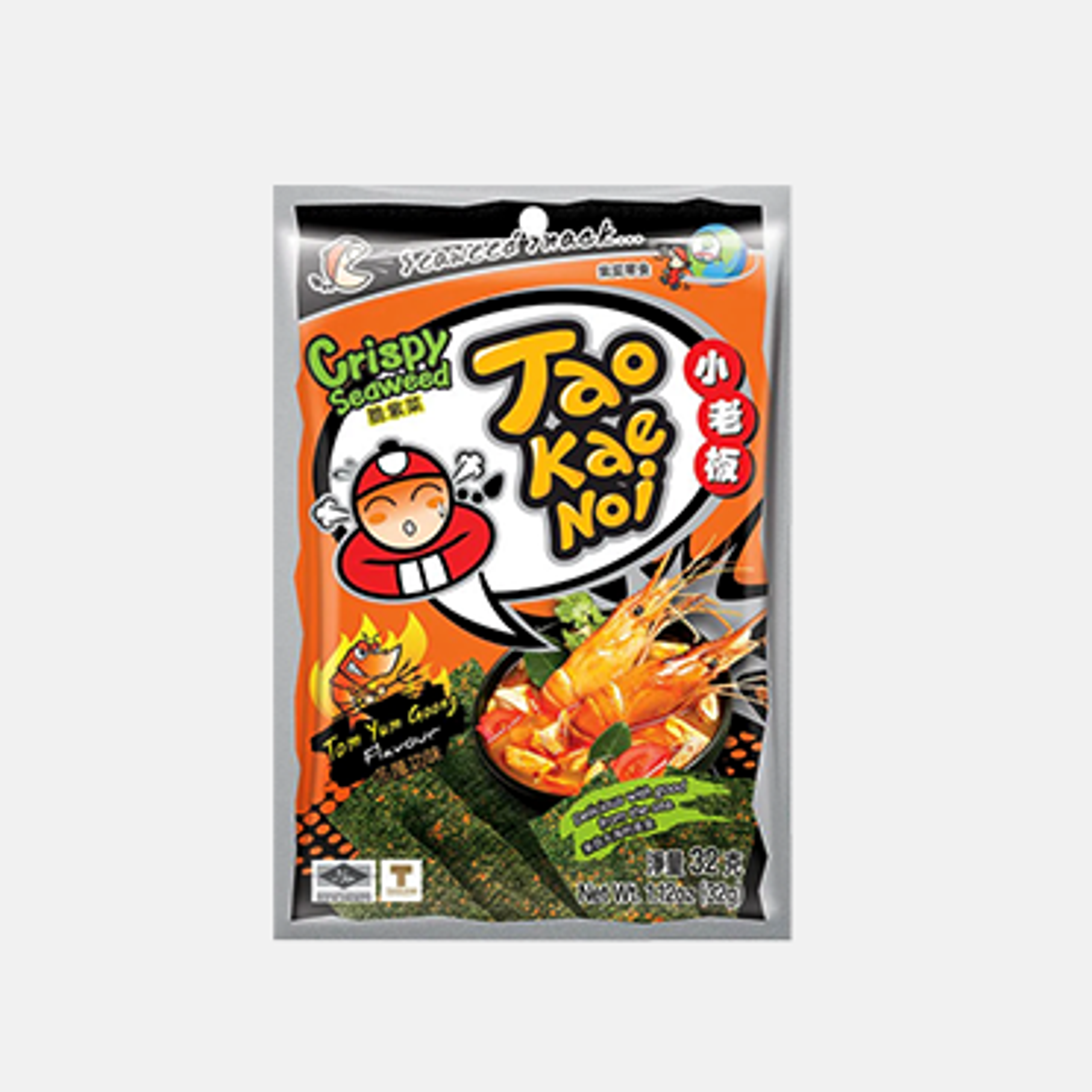 Verpackung von TAOKAENOI Crispy Garnelen Seaweed Tom Yum Goong.