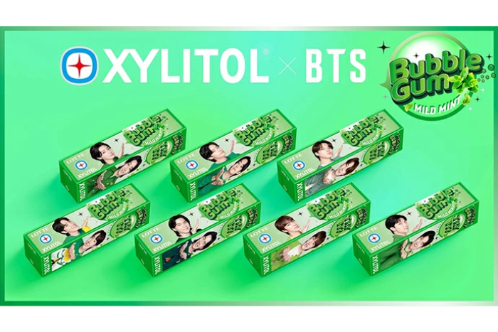 BTS x Lotte Xylitol Bubble Gum Mild Mint 9P 26g