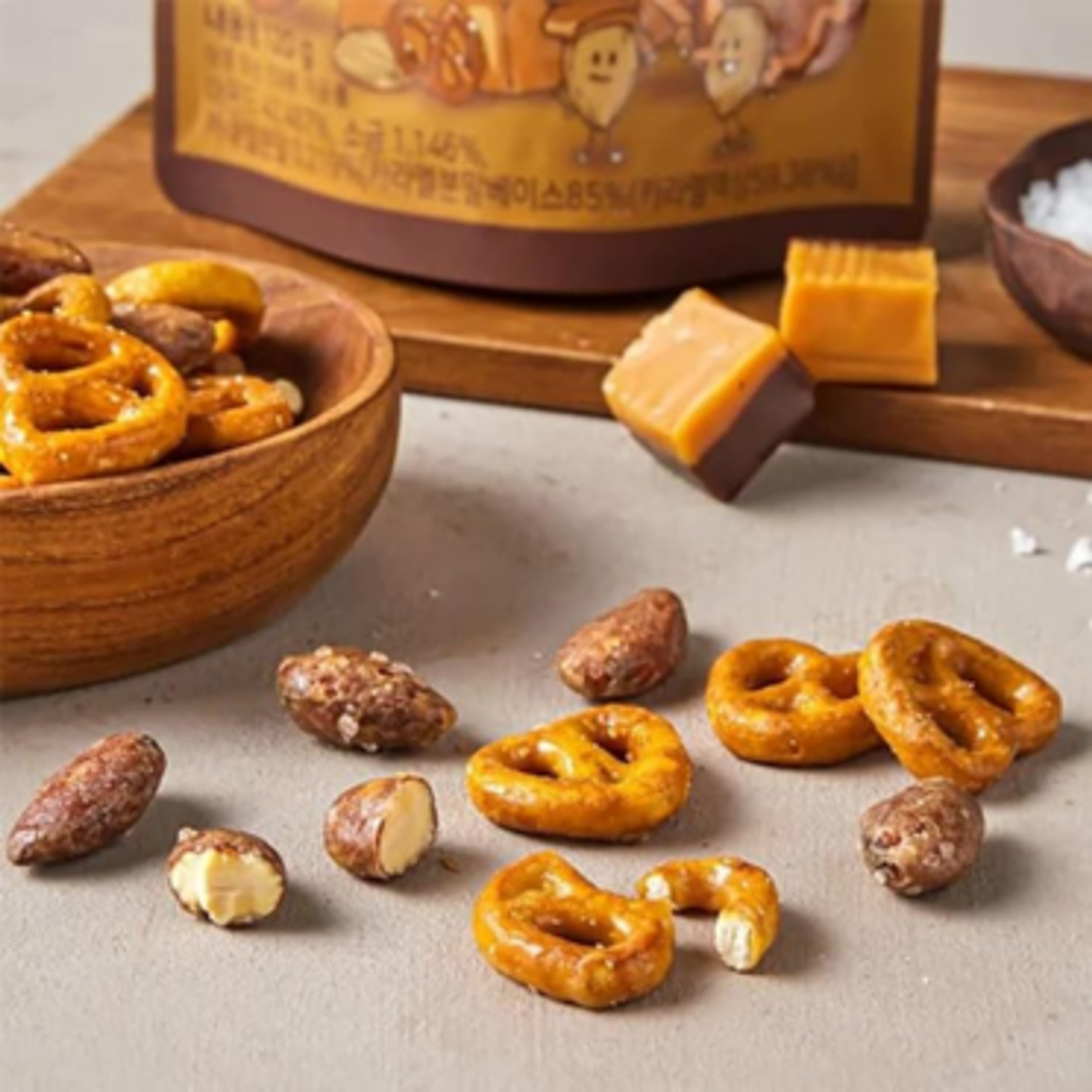 HBAF Roasted Almond Caramel Salted & Pretzel - Sweet and Salty Almonds with Pretzels, 120g