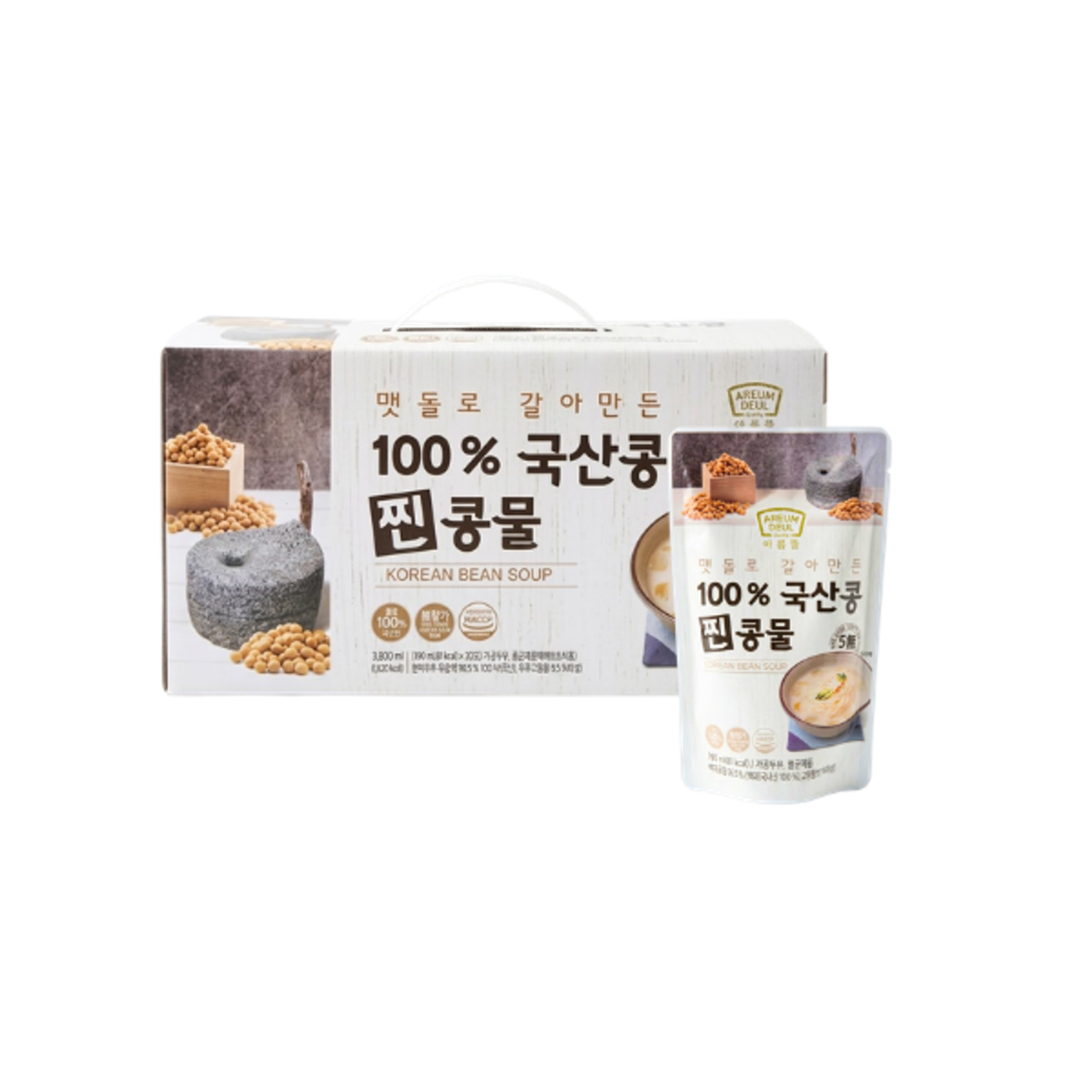 AREUMDEUL Premium Korean Bean Drink 180ml | Pure Soybean Drink