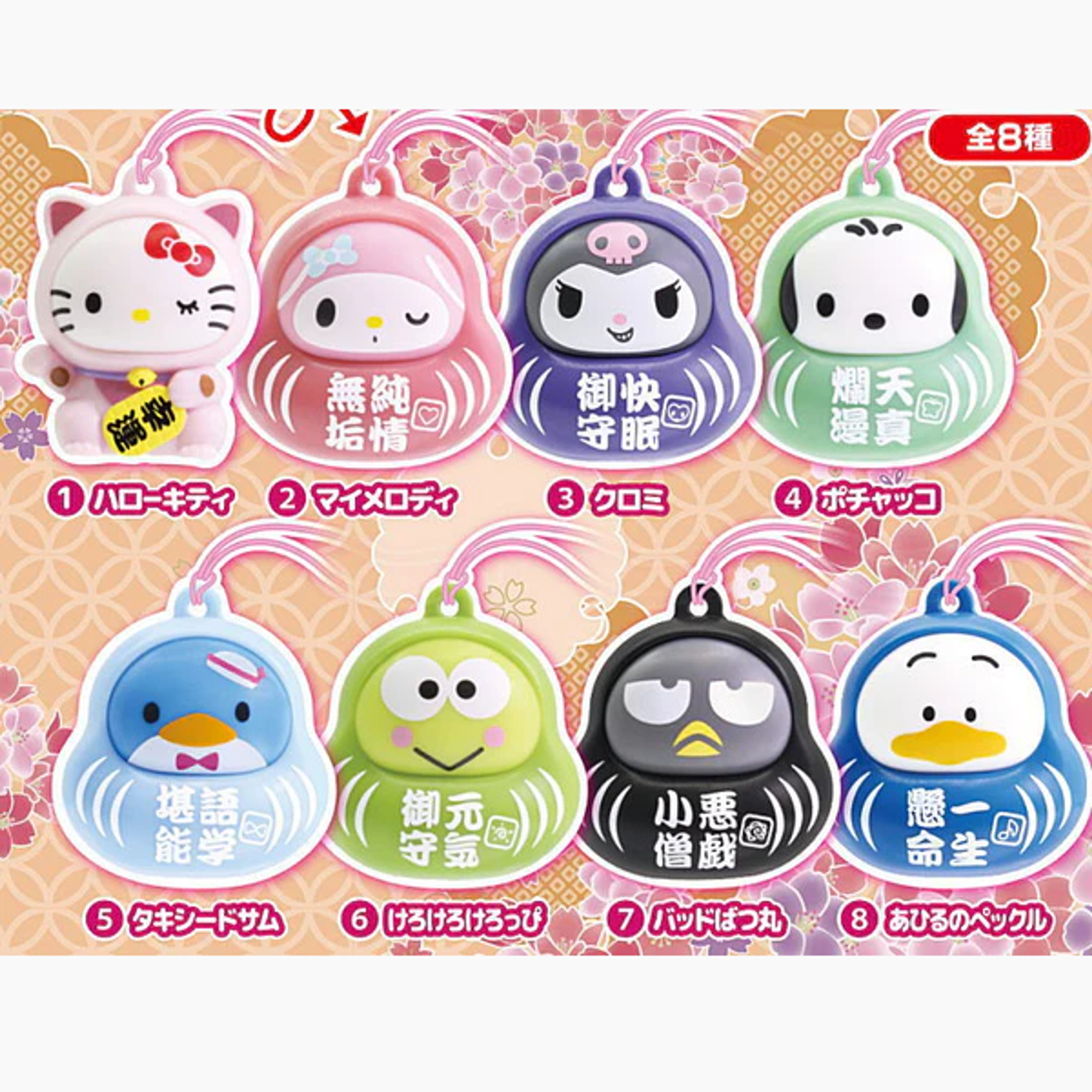 TAKARATOMYARTS Sanrio Mini Figure: 1.6g Gum with Cute Character