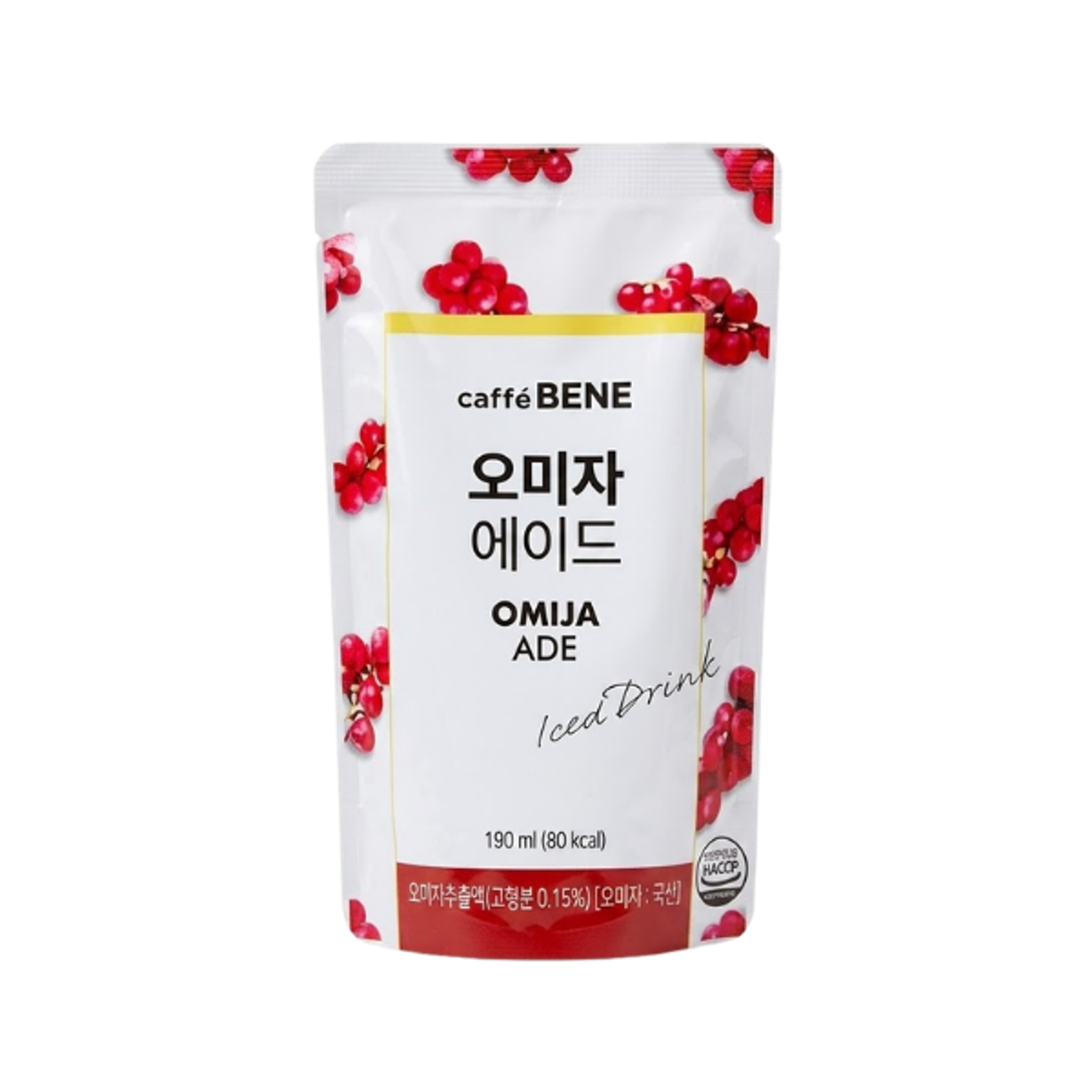 CAFFE BENE Omija Ade 190 ml | Spritziges Getränk mit Omija-Frucht