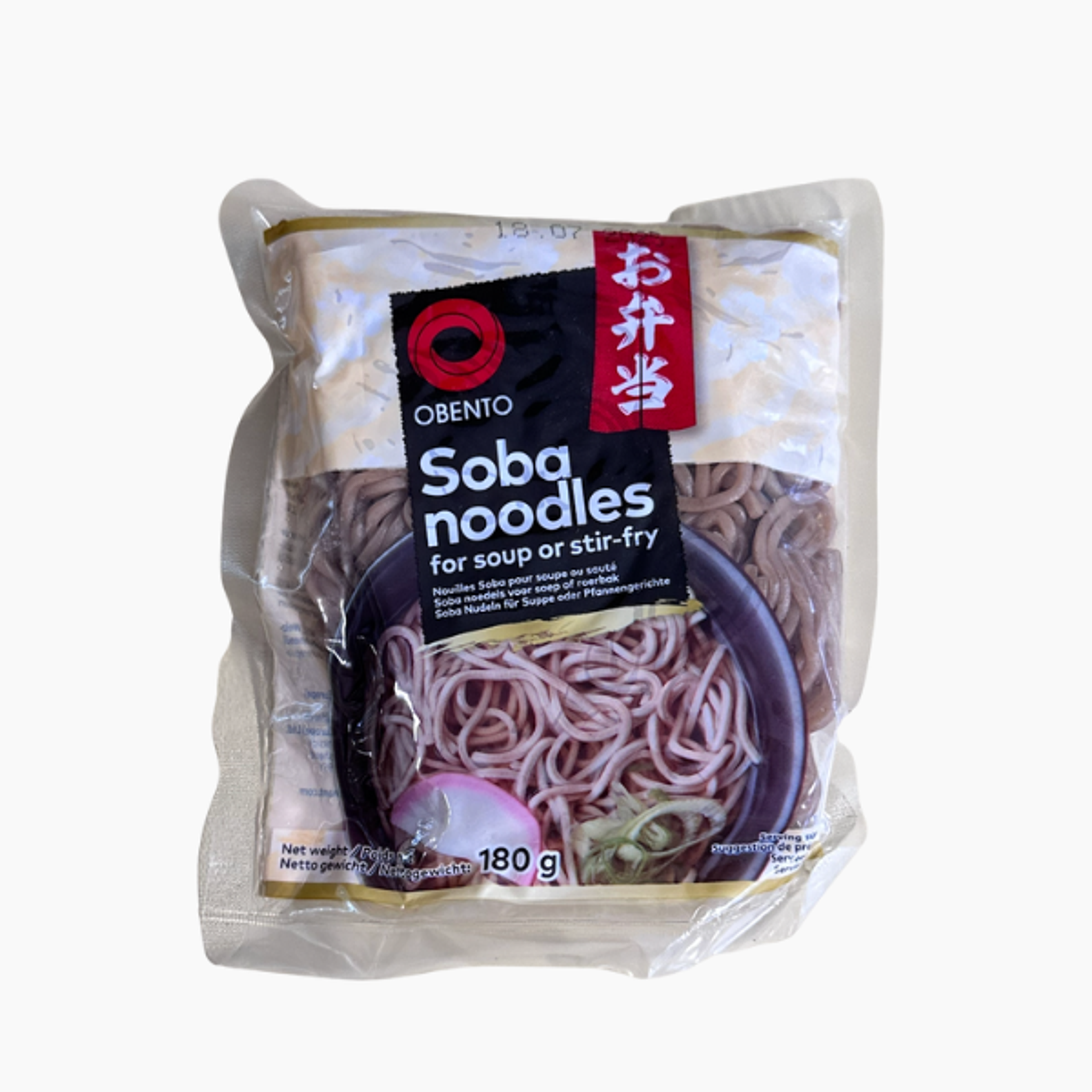 Obento Soba Noodles 180g – Vielseitige Buchweizennudeln für Suppe oder Pfannengerichte