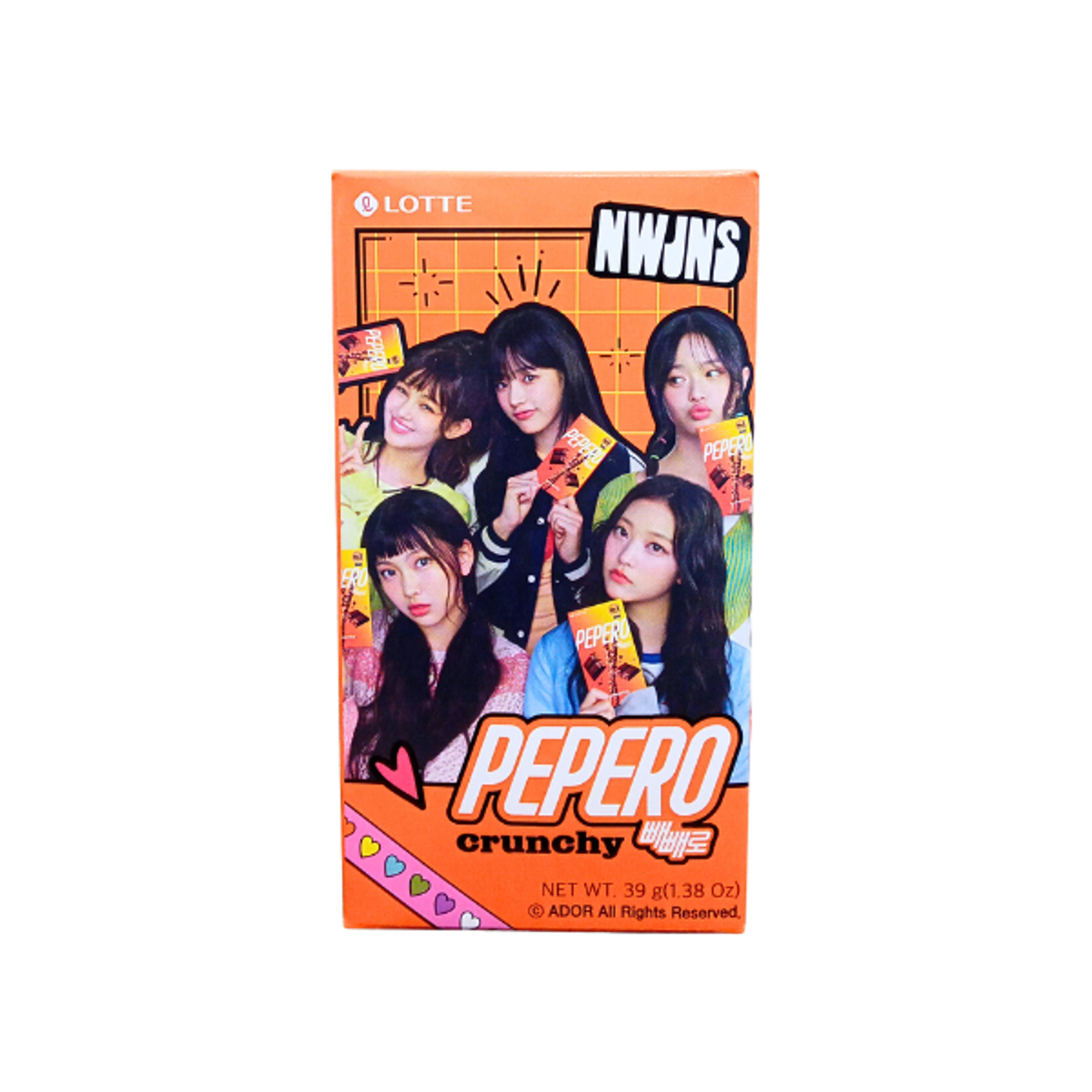 LOTTE x NewJeans Pepero Crunchy 39g | Knusprige Kekssticks mit extra Crunch