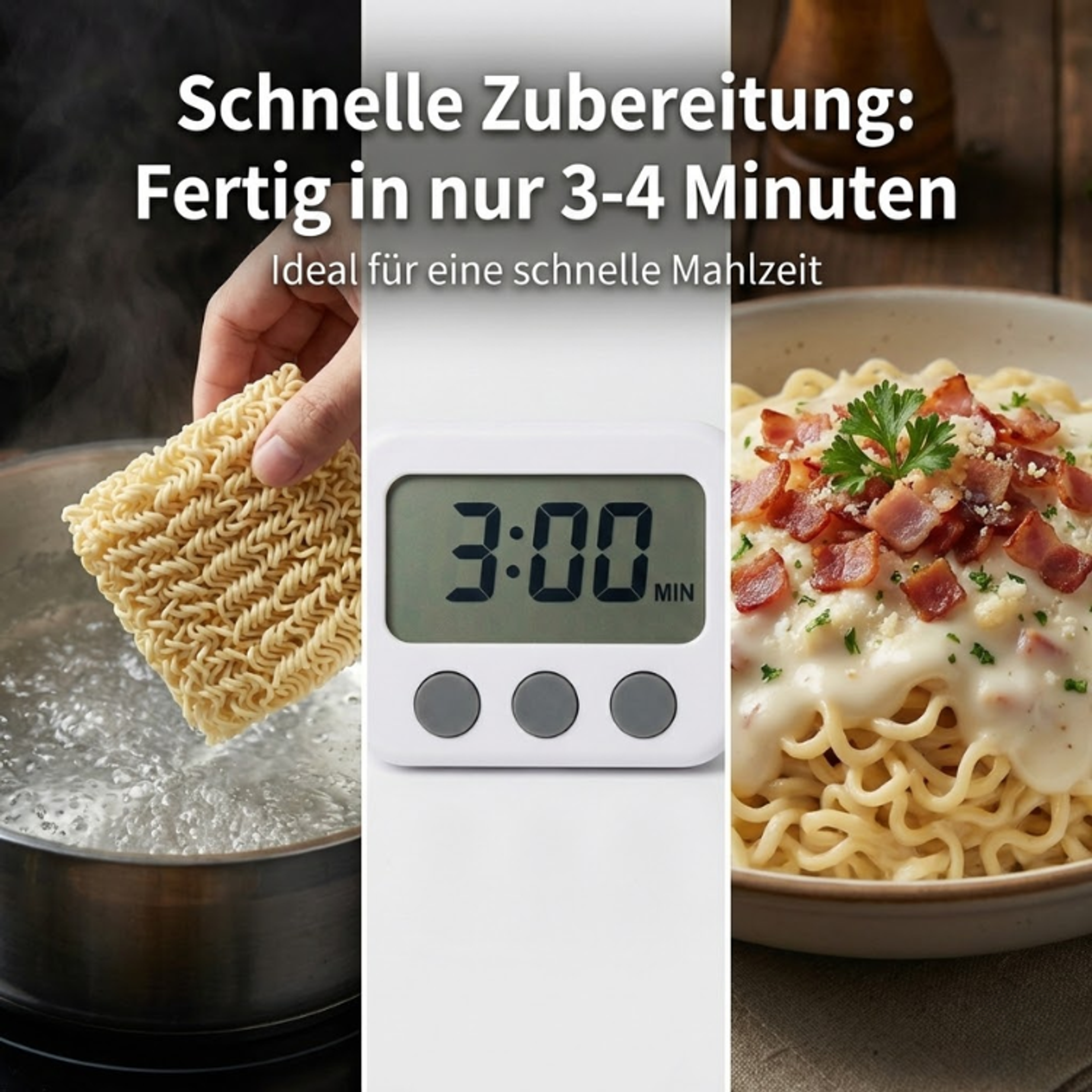 MAMA OK Carbonara Bacon (85g) – Nudeln mit cremigem Speck-Geschmack