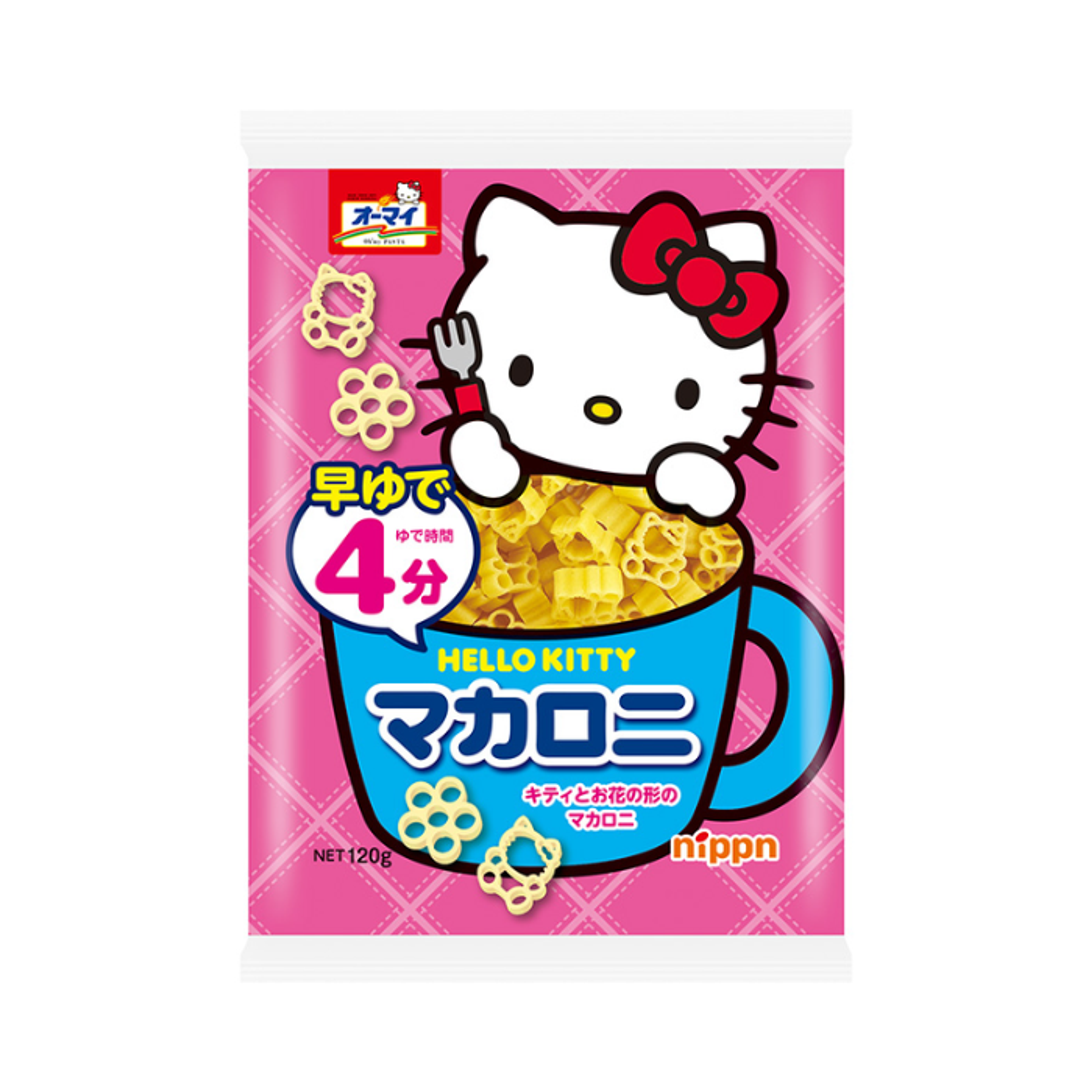 SANRIO Hello Kitty Macaroni – Schnelle 4-Minuten-Kochzeit, 120g