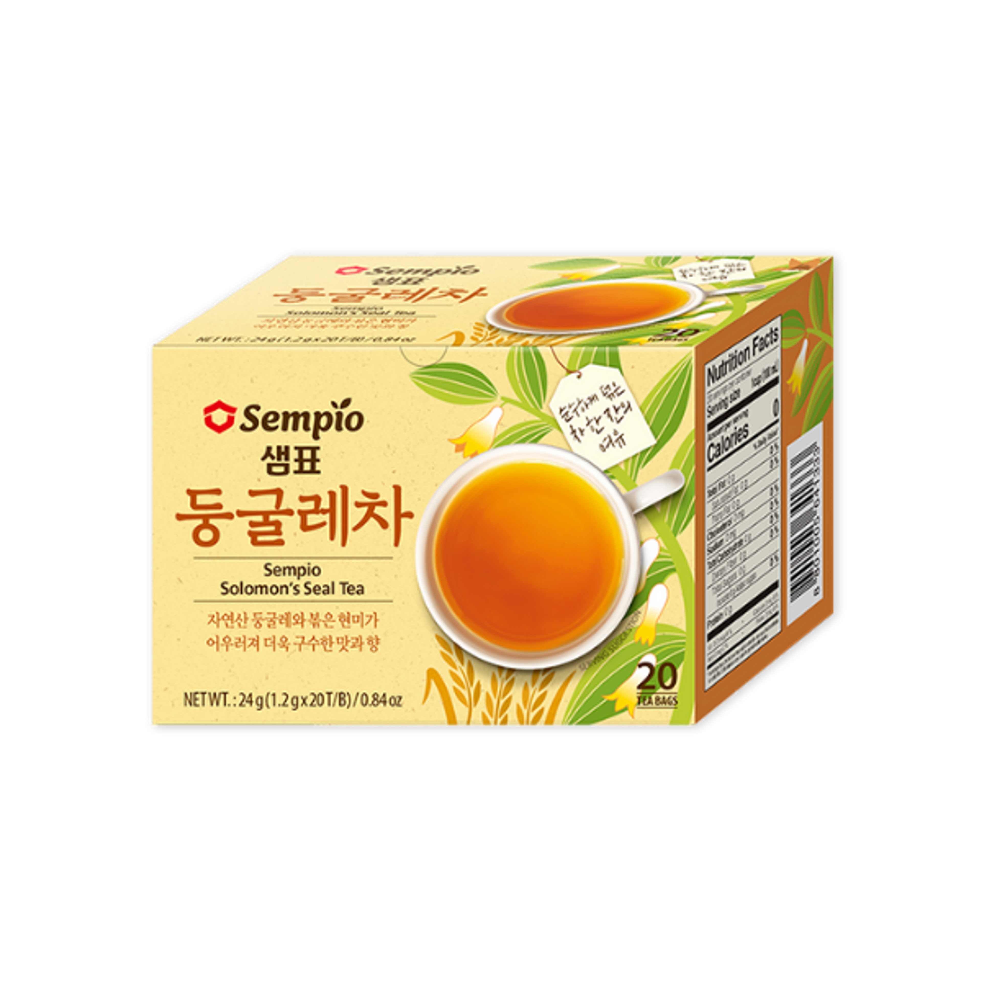 SEMPIO Solomon’s Seal Tea 24g | Korean Herbal Tea with Mild Roasted Flavor