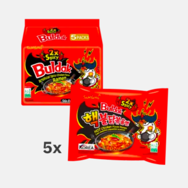 Samyang Buldak 2x Spicy Hot Chicken Ramyeon 5er-Pack