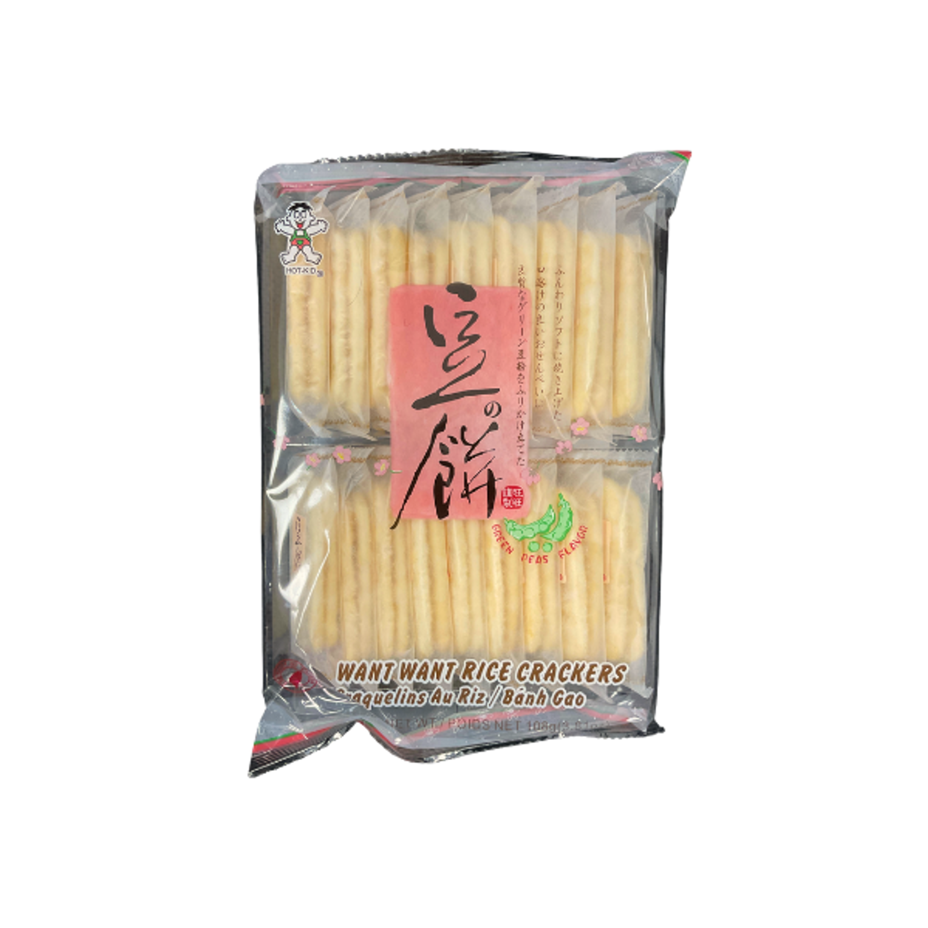WANTWANT Reiscracker Erbse 108g – Knusprige Snacks