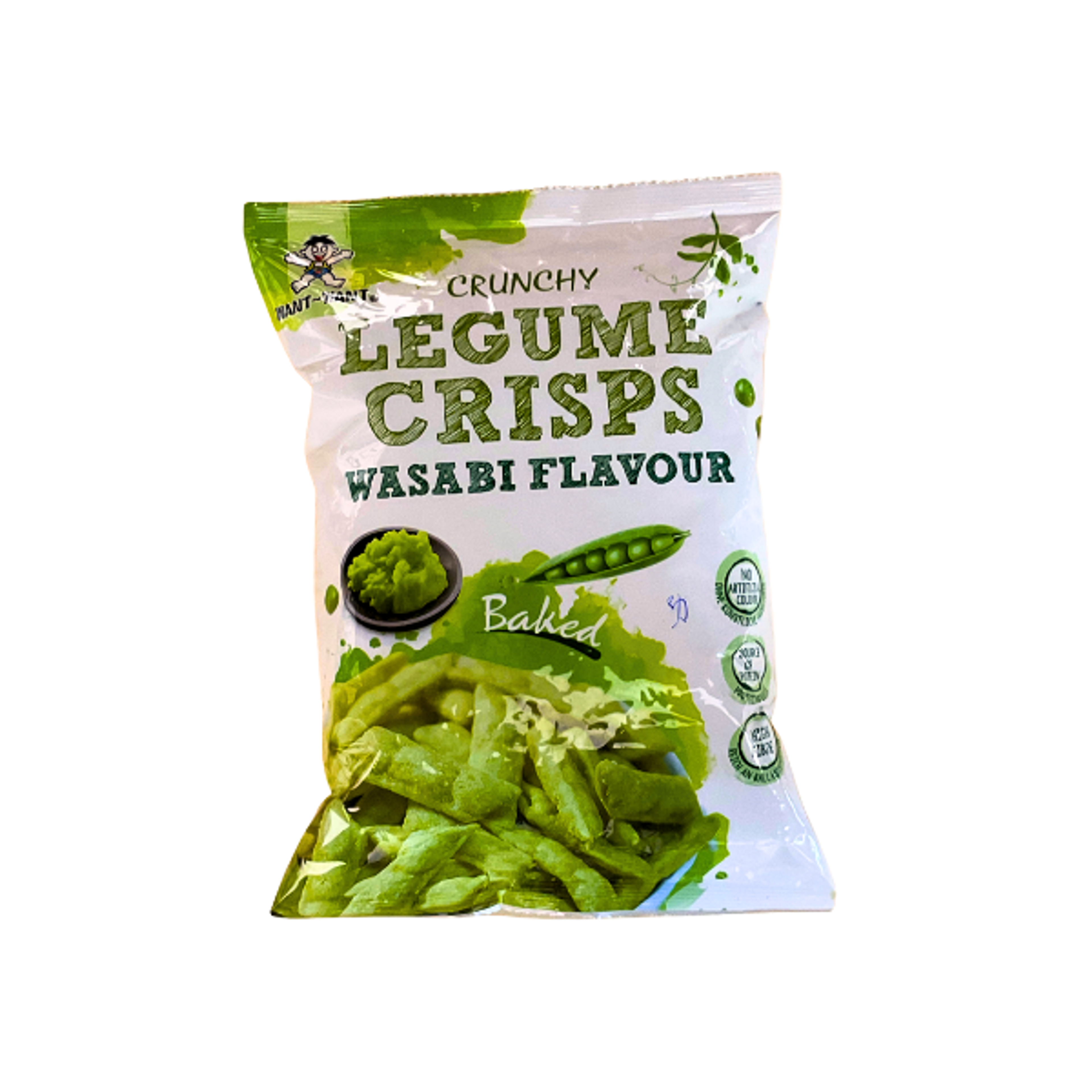 WANTWANT Wasabi Erbsen-Crisps 85g – Pikant-würziger Snack