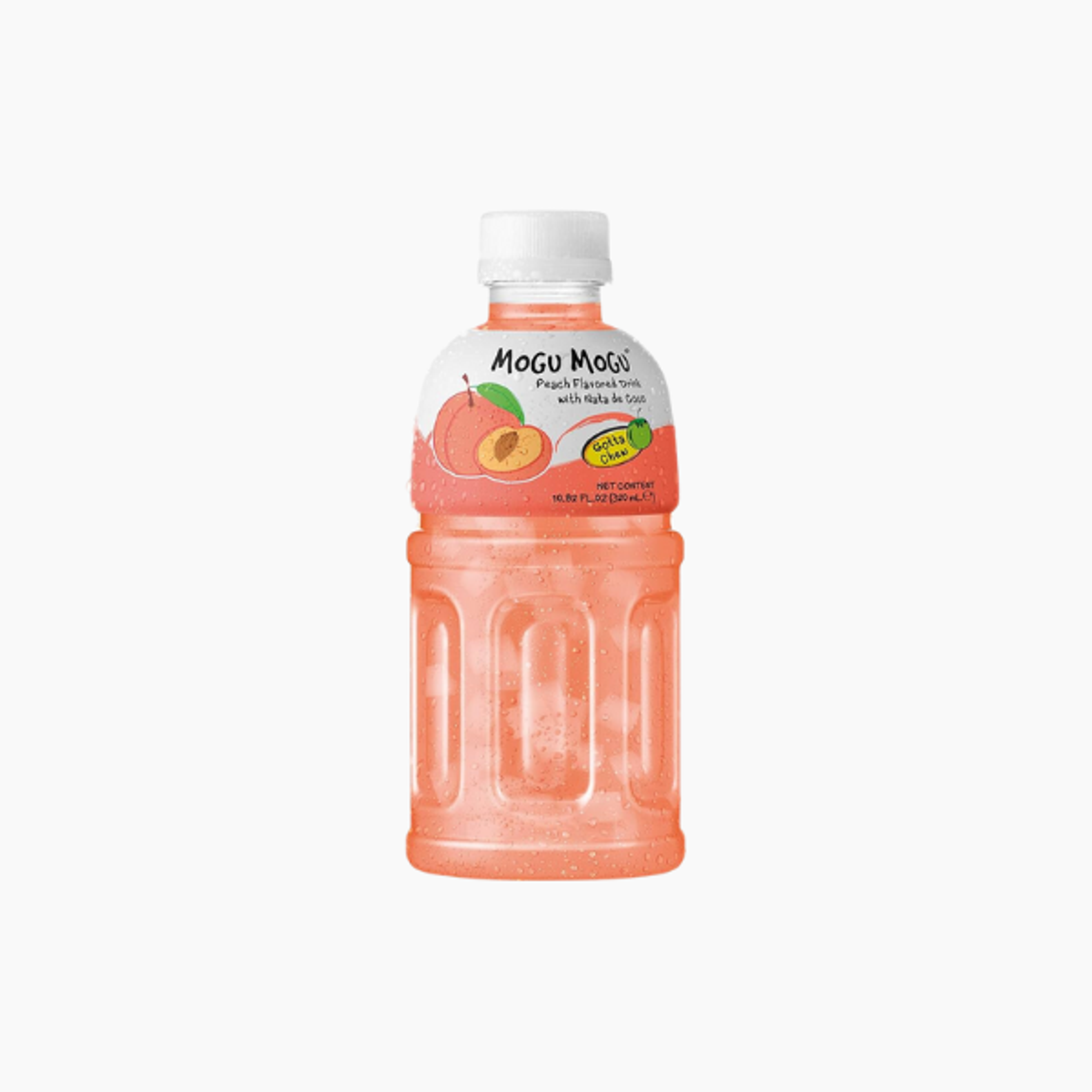 Mogu Mogu Pfirsich 320ml | Fruchtiges Erfrischungsgetränk mit Nata de Coco