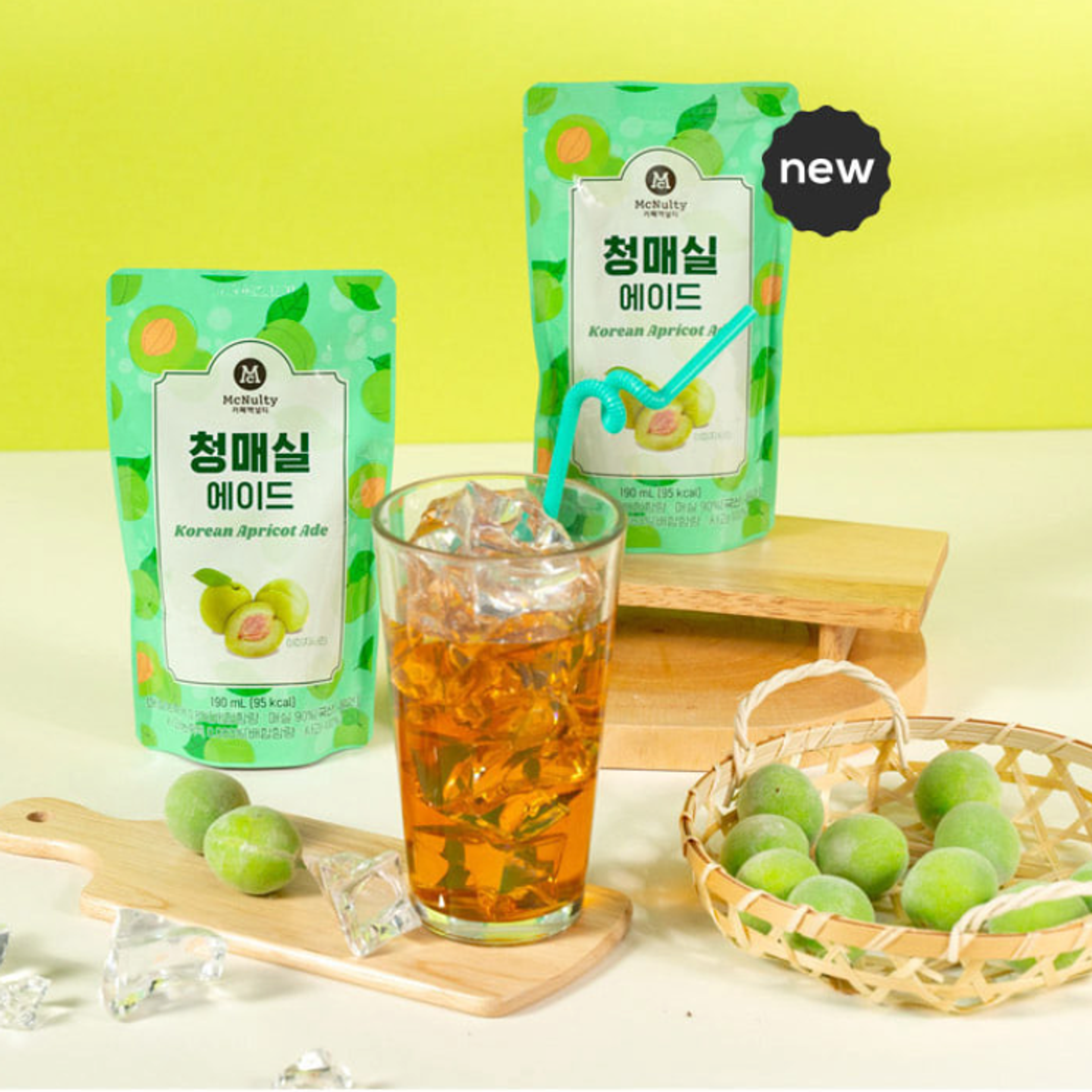 Genieße die belebende Frische von McNulty Korean Apricot Ade 190ml - dein perfekter Begleiter für unterwegs!