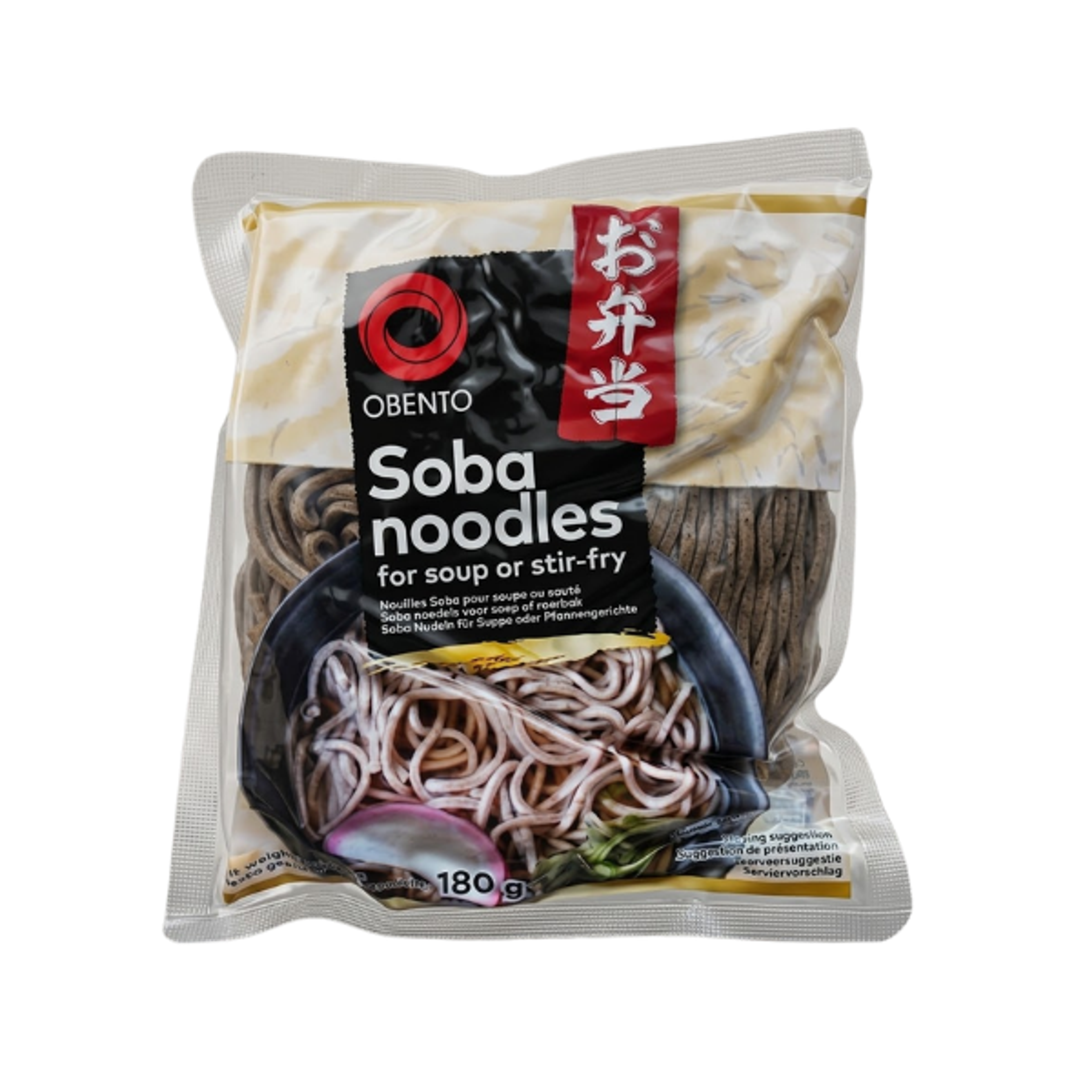 Obento Soba Noodles 180g – Vielseitige Buchweizennudeln für Suppe oder Pfannengerichte