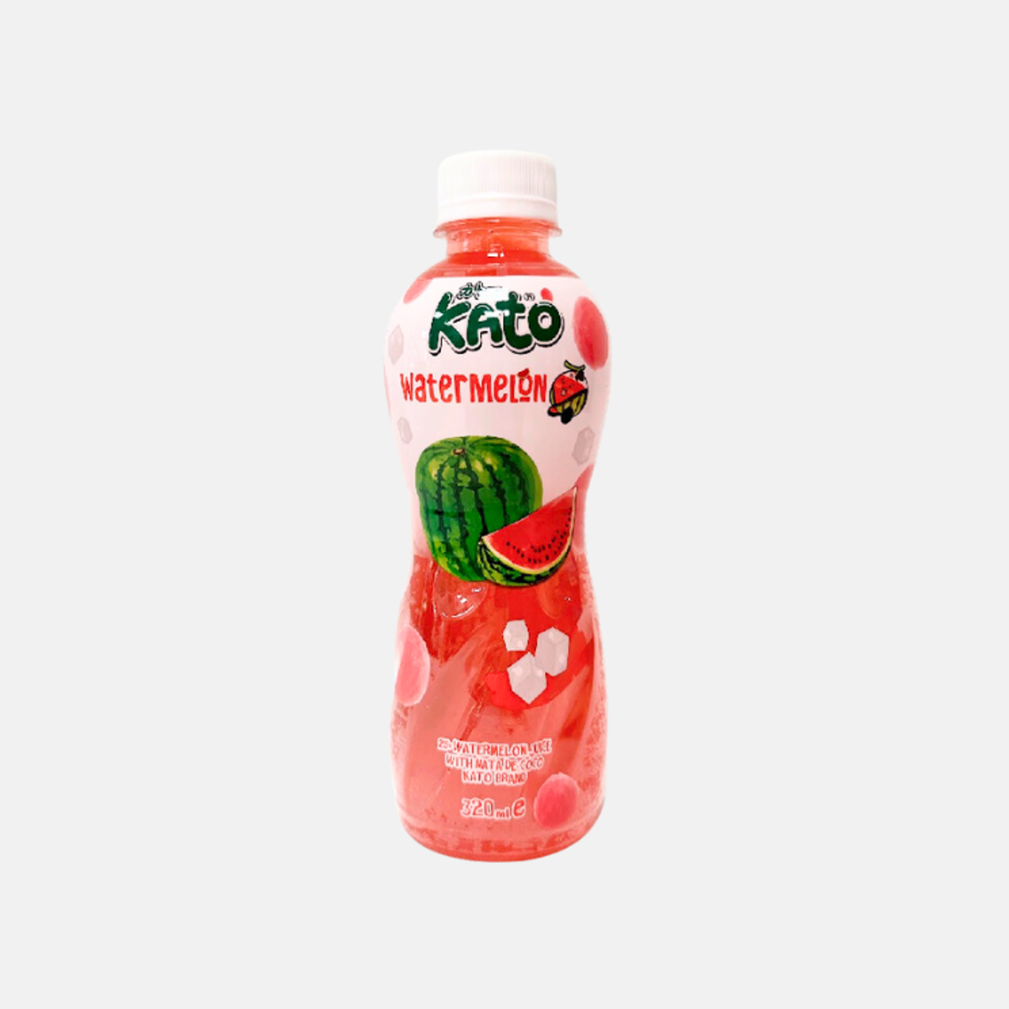 Kato Watermelon Juice with Nata De Coco 320ml - Refreshing, Fruity Summer Delight