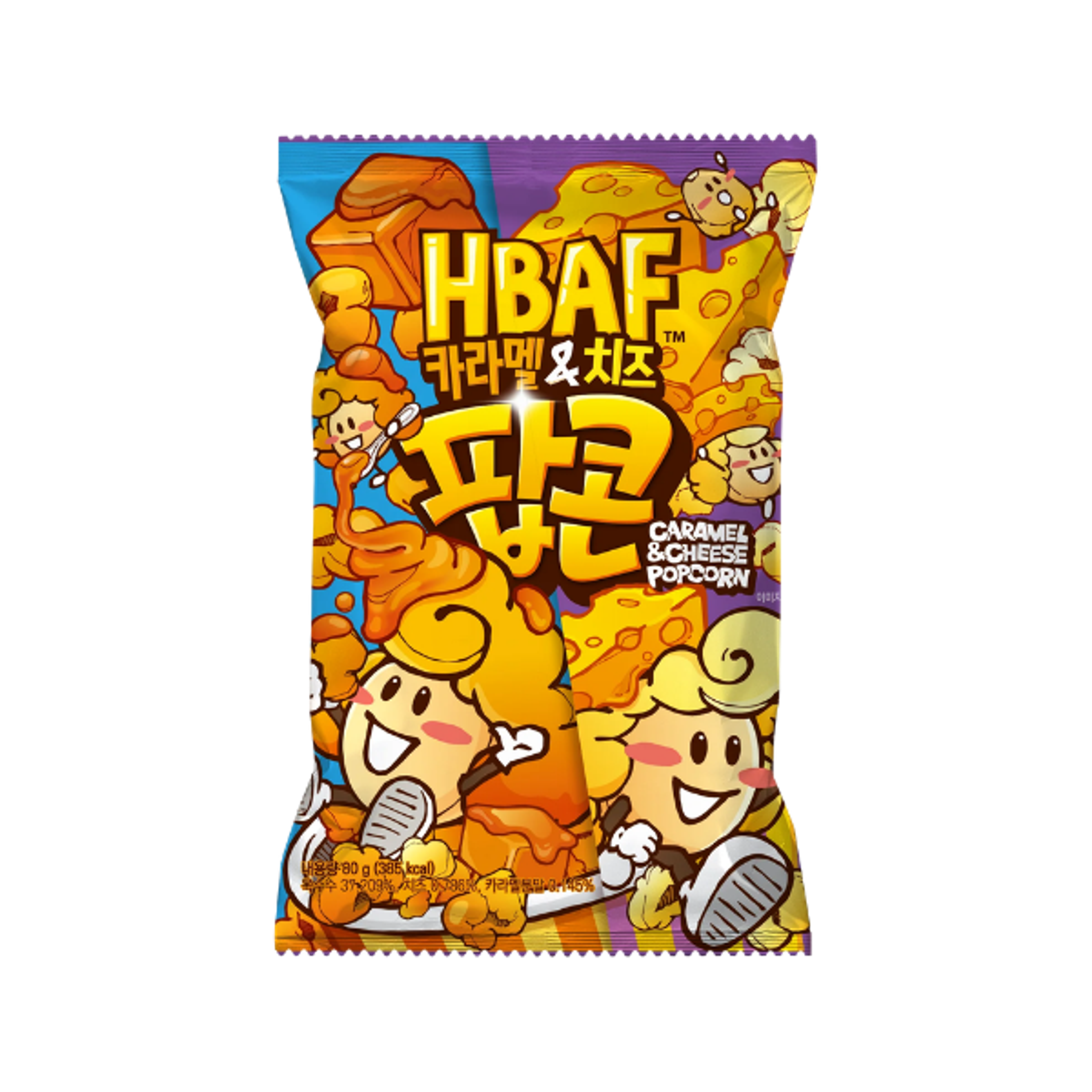 HBAF Popcorn Caramel & Cheese 80 g | Koreanischer Popcorn-Snack