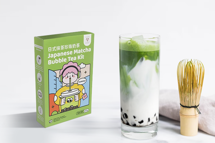 Tokimeki Japanischer Matcha Bubble Tea Kit 255g - Ideal für Bubble Tea Liebhaber