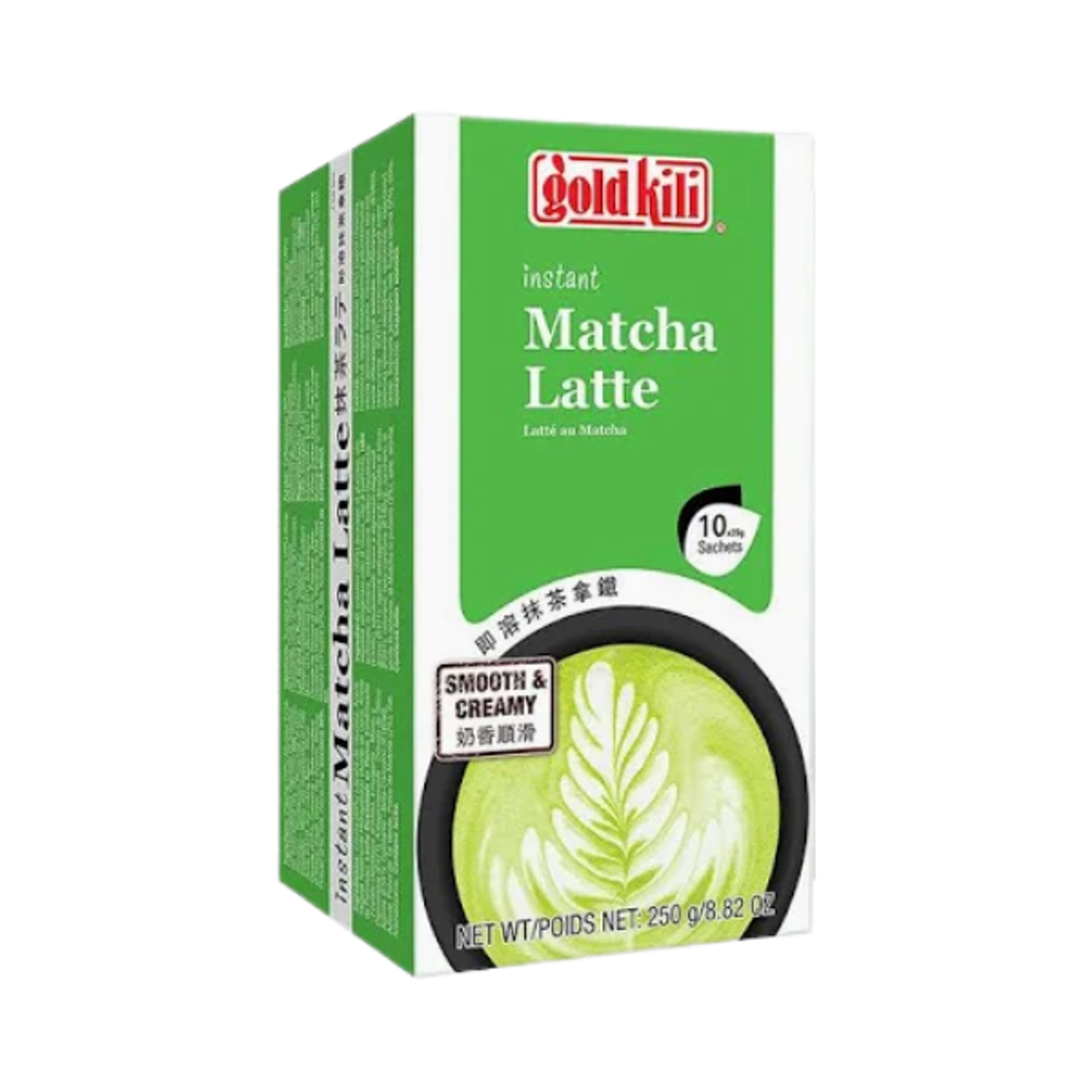 GOLDKILI Instant Matcha Latte 250g – Cremiger und glatter Matcha-Latte in 10 Sticks