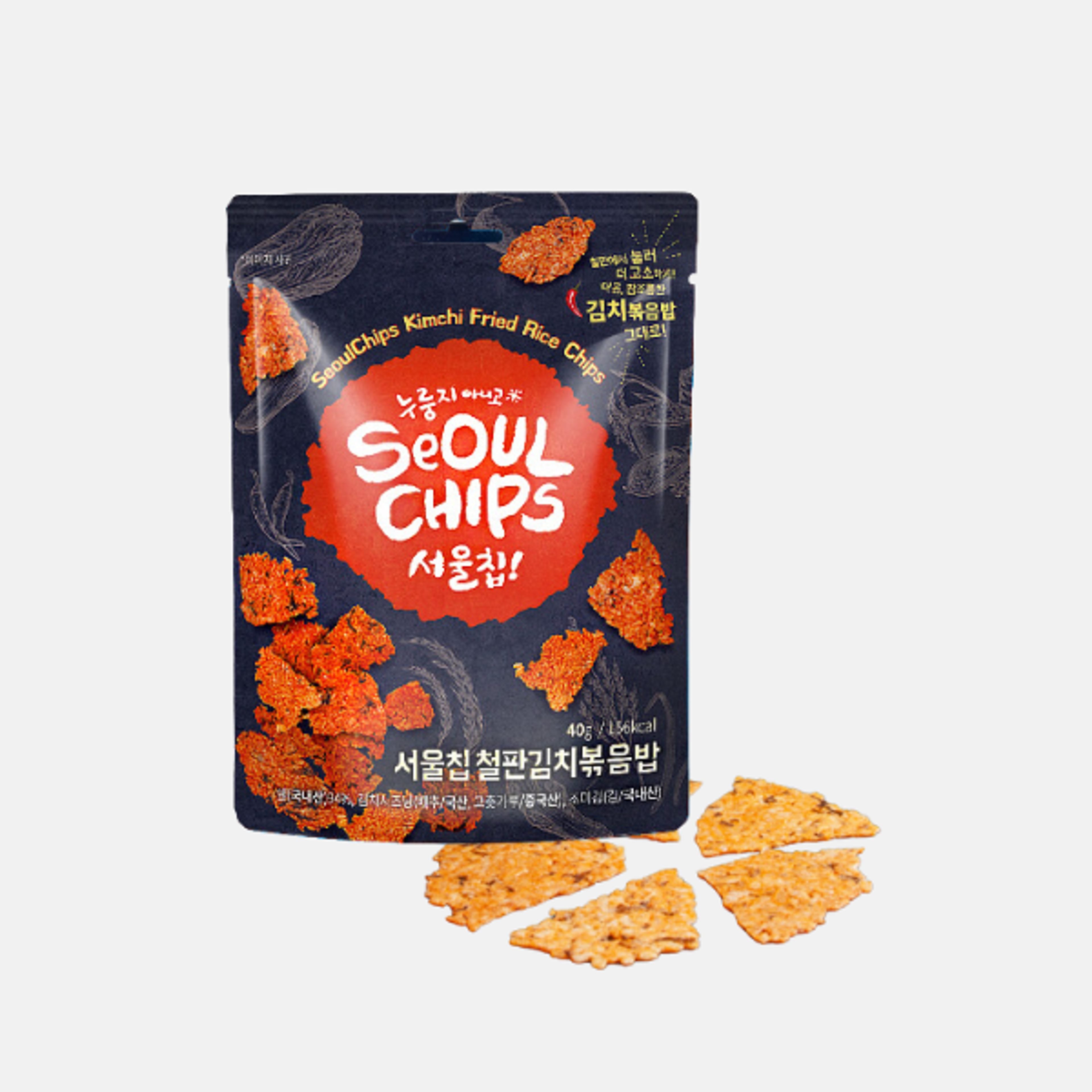 Seoul Chips 40g – Knusprige Kimchi Fried Rice Chips, würziger Snack aus Korea