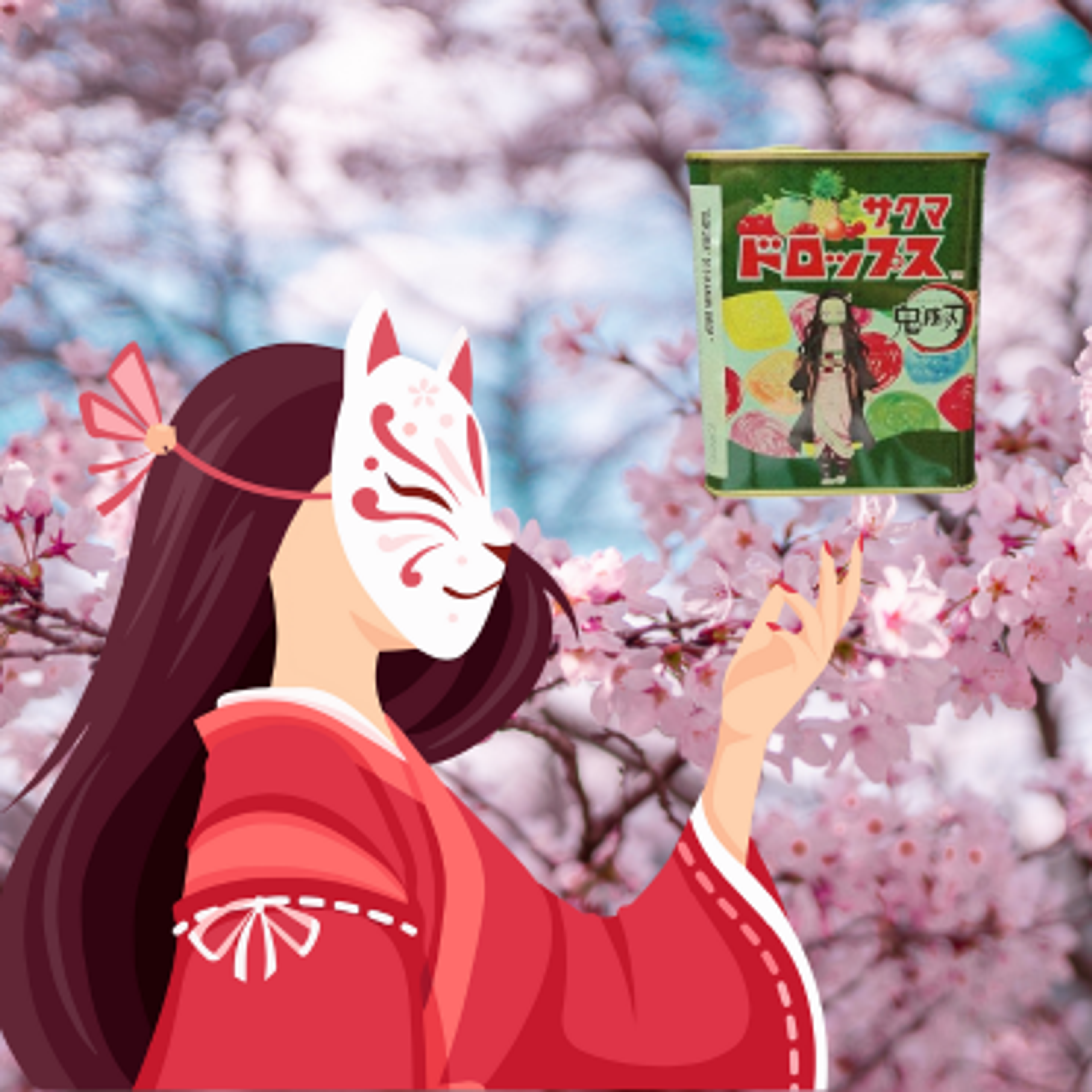 SAKUMA Demon Slayer Drops Candy - Delicious Fruit Drops, 71g