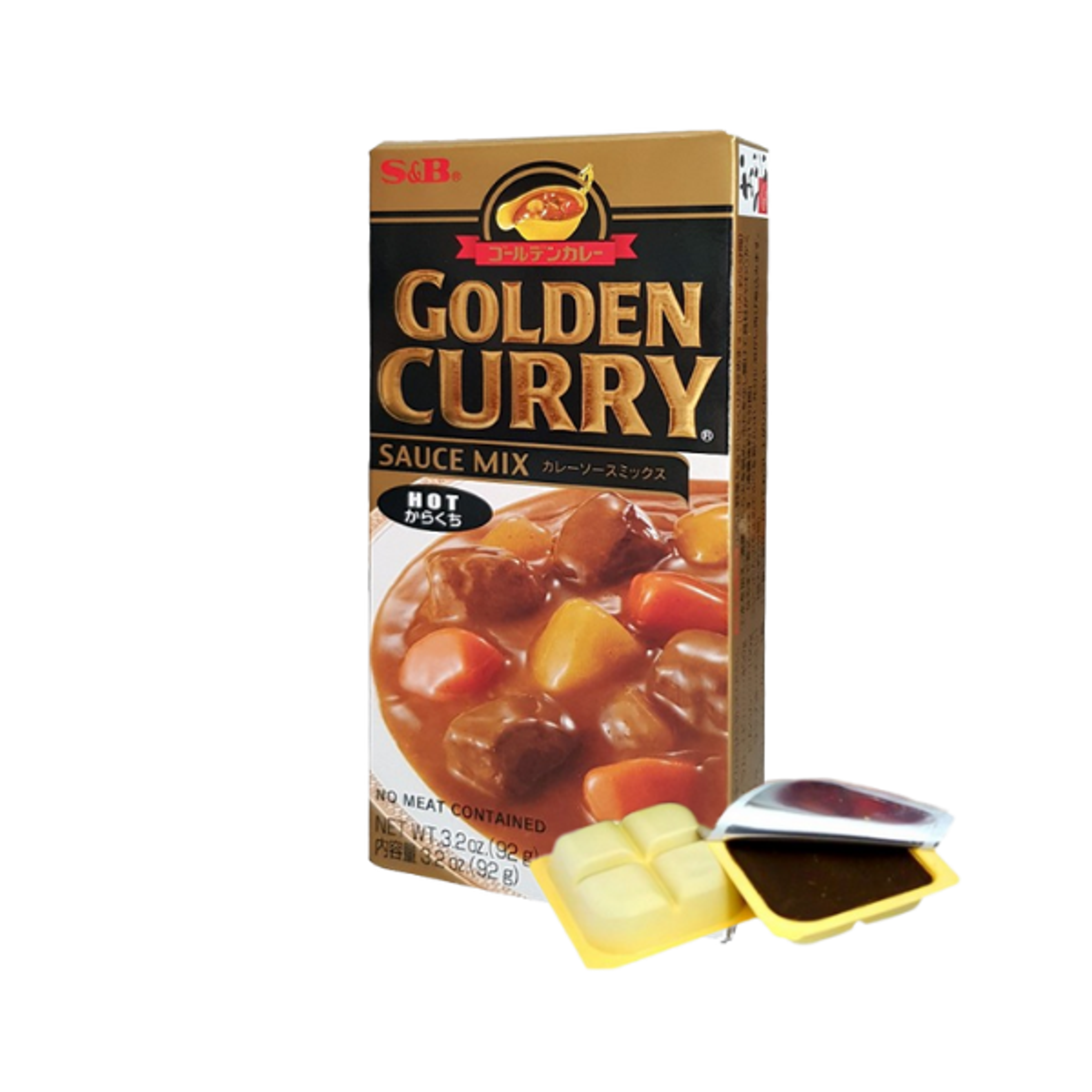 S&B Golden Curry Japanese Curry Hot 92g | Japanisches Curryblock für authentische Gerichte