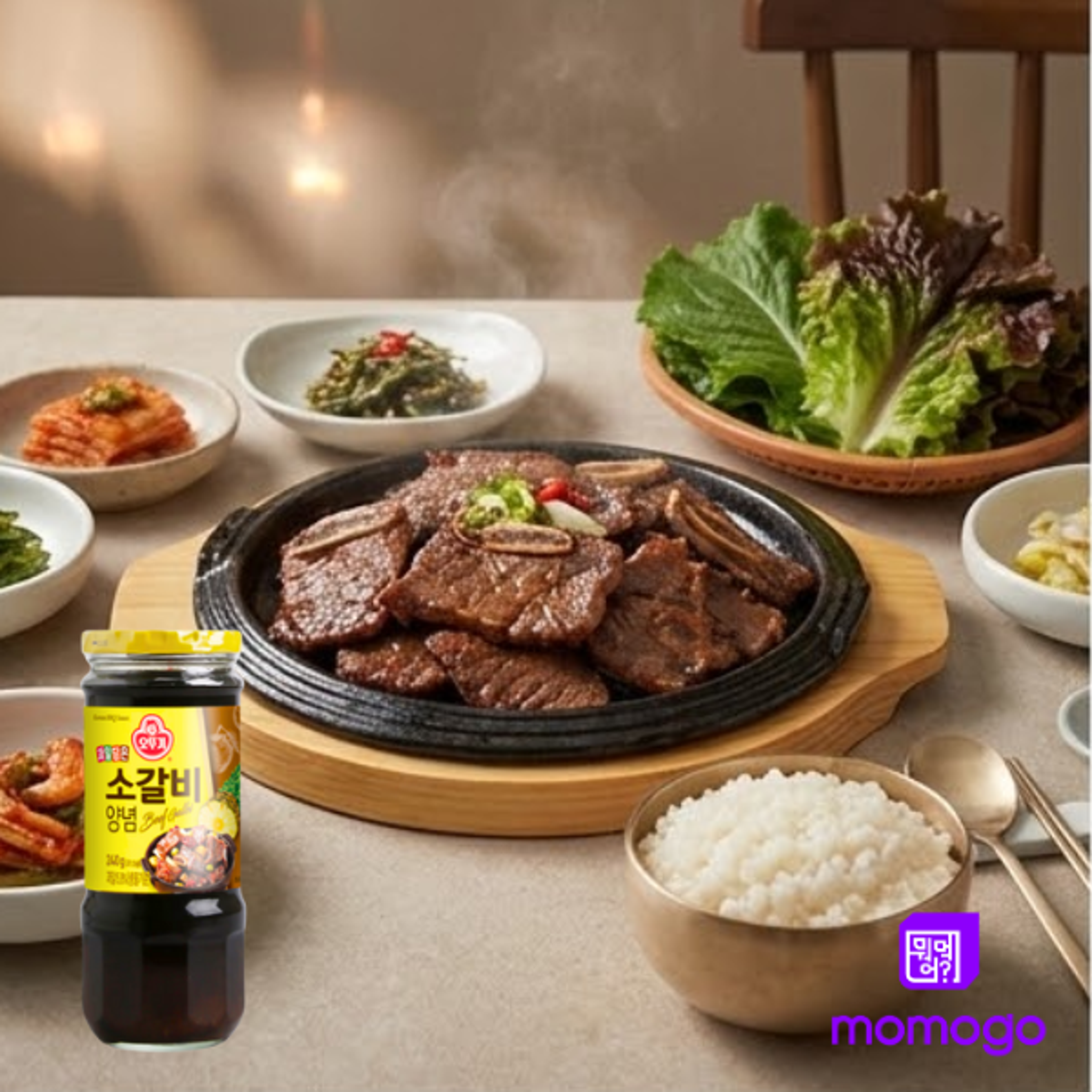OTTOGI Korean Galbi Beef Marinade Sauce 480g | Sweet & Savory BBQ Marinade
