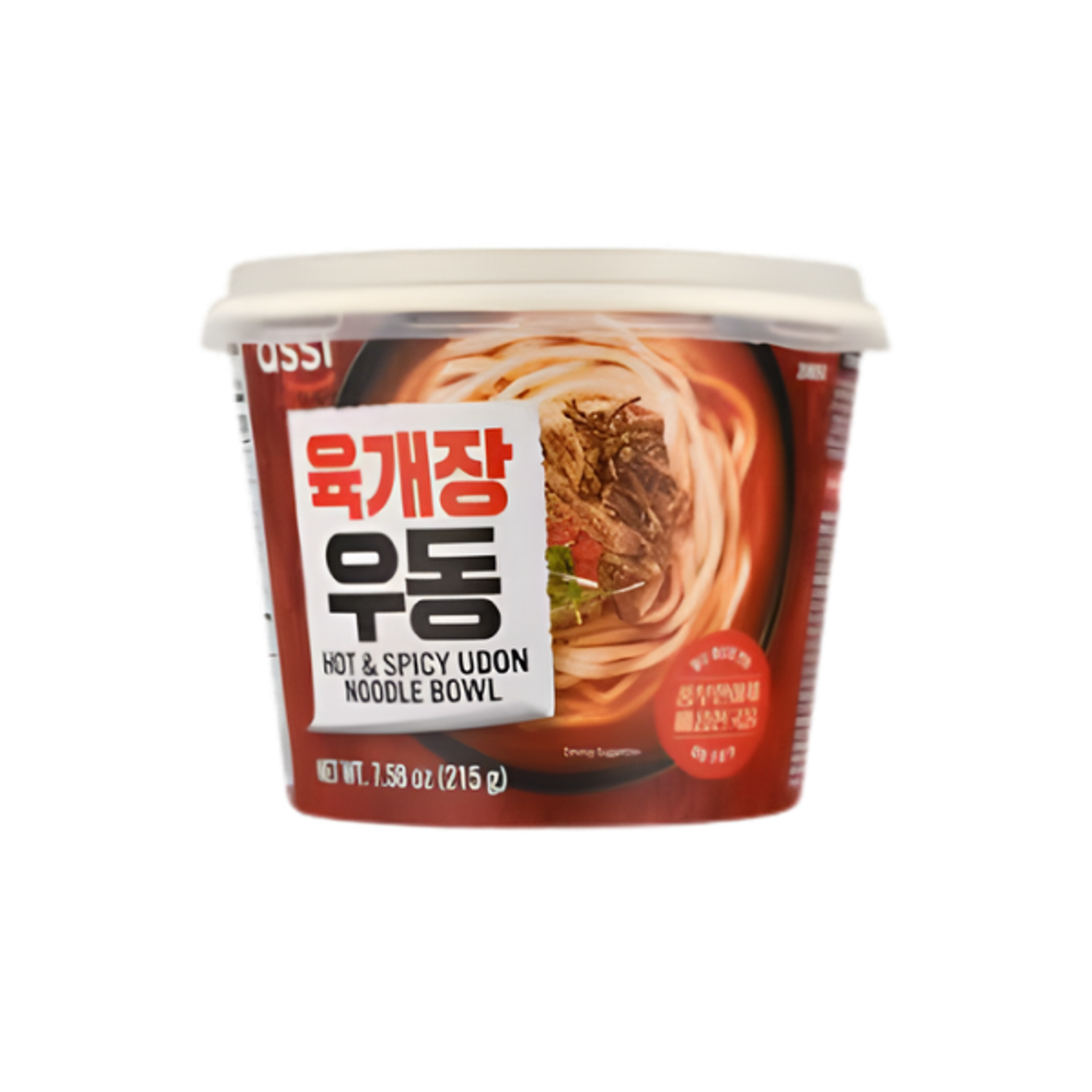 ASSI Hot & Spicy Udon 215g | Scharfe koreanische Udon Suppe im Becher