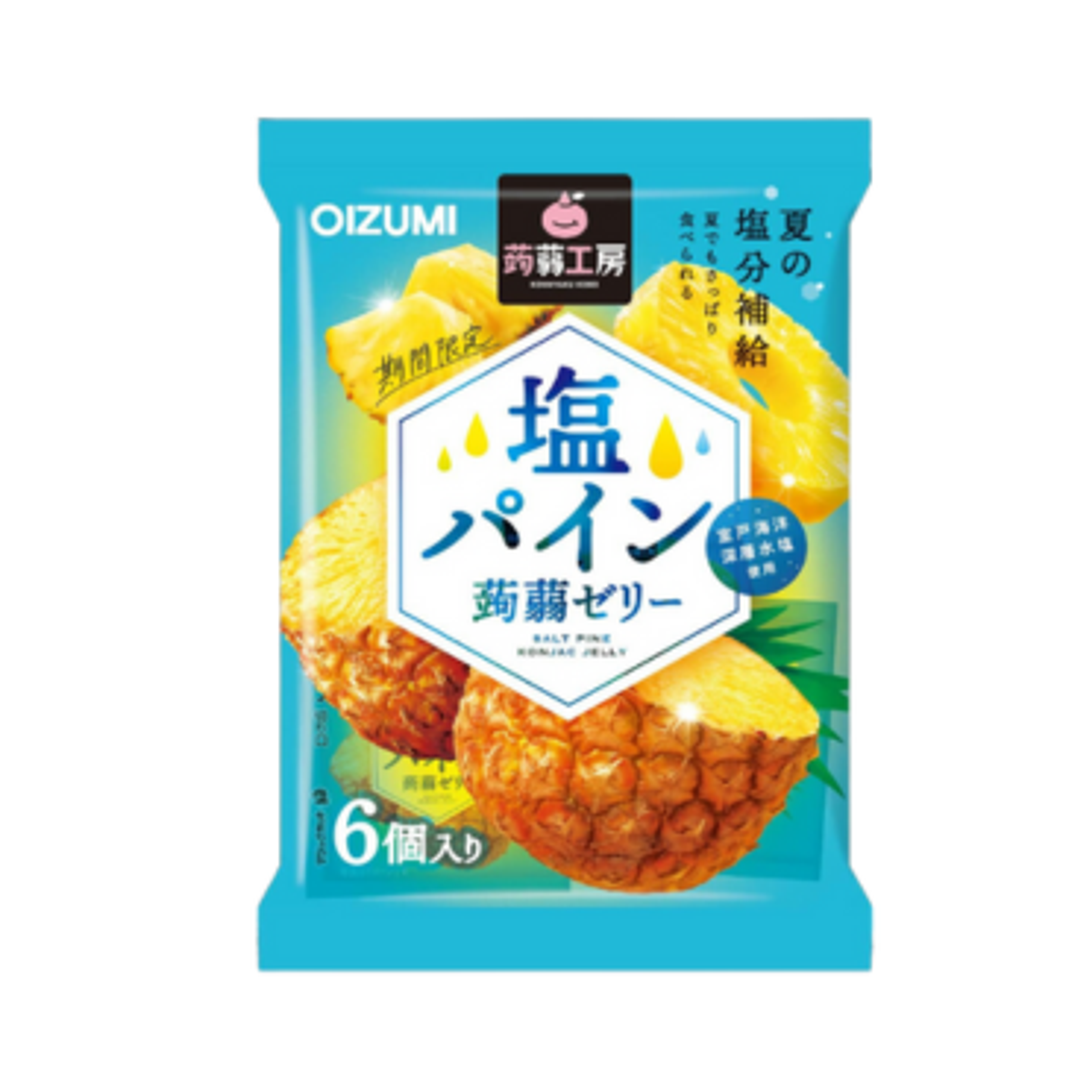 OIZUMI Konjac Jelly Salt Pineapple 106g - Low calorie and healthy snack