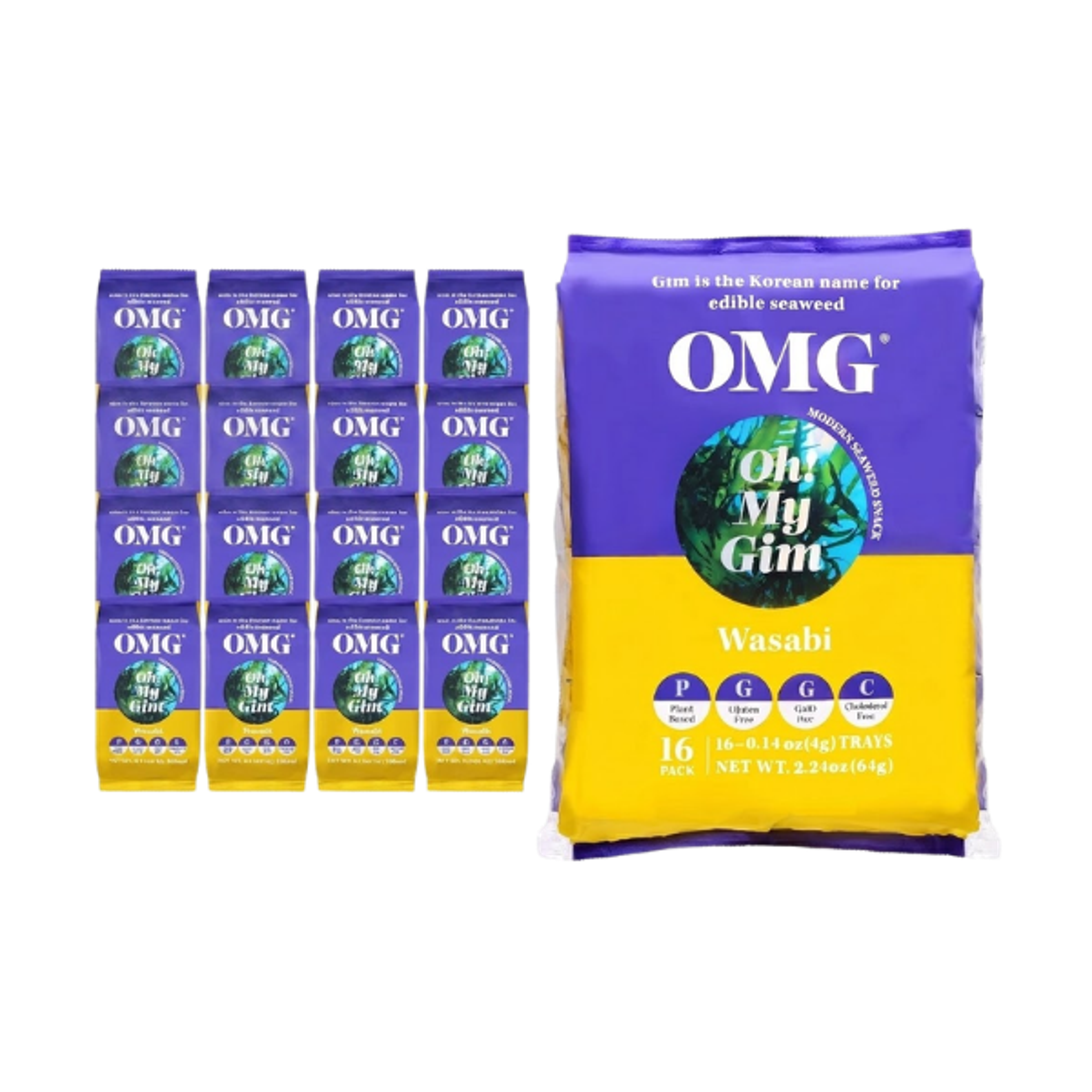 Oh! My Gim Seetang Snack Wasabi 16er Pack