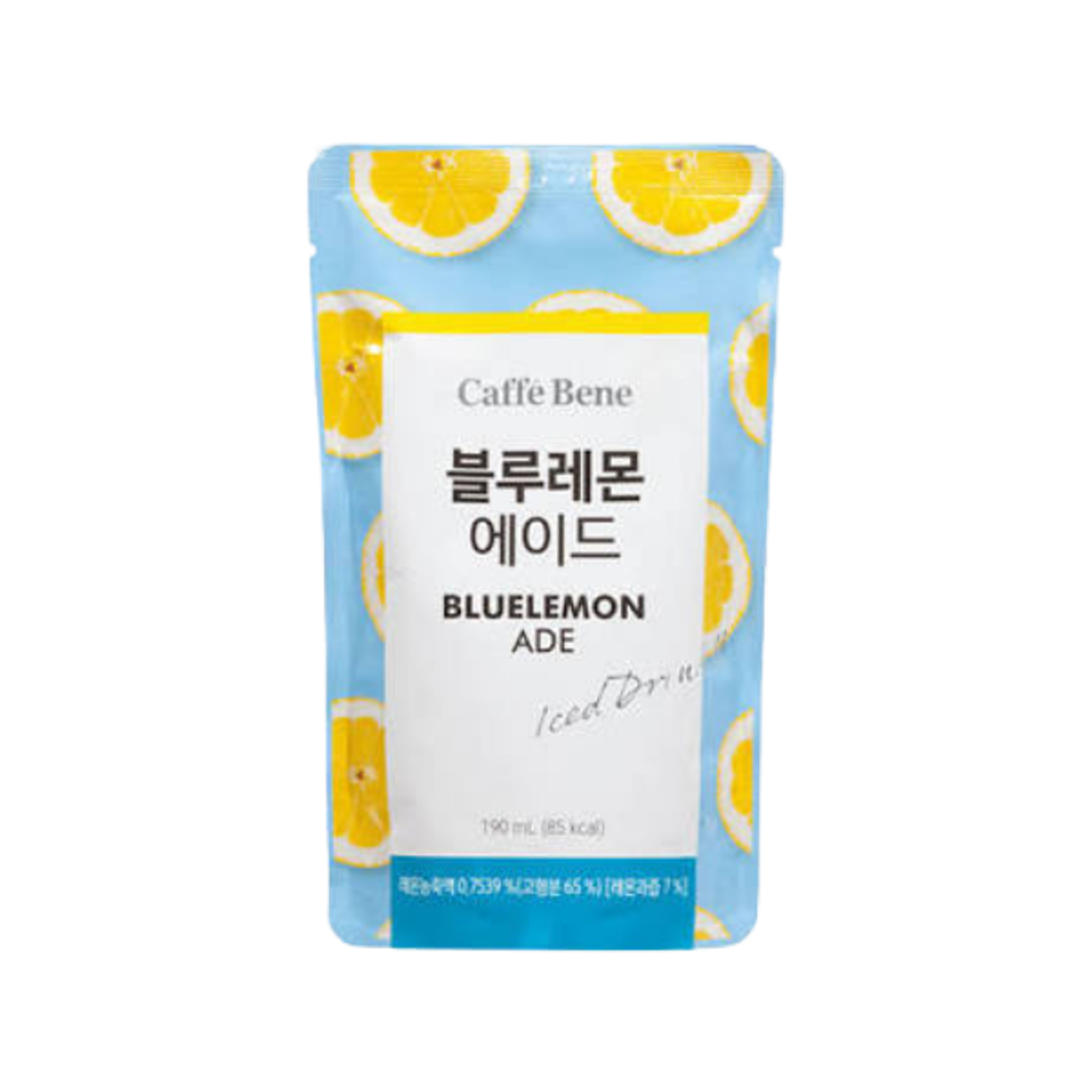 CAFFE BENE Bluelemon Ade 190ml | Spritzig-saurer Sommerdrink aus Korea im stylischen Pouch