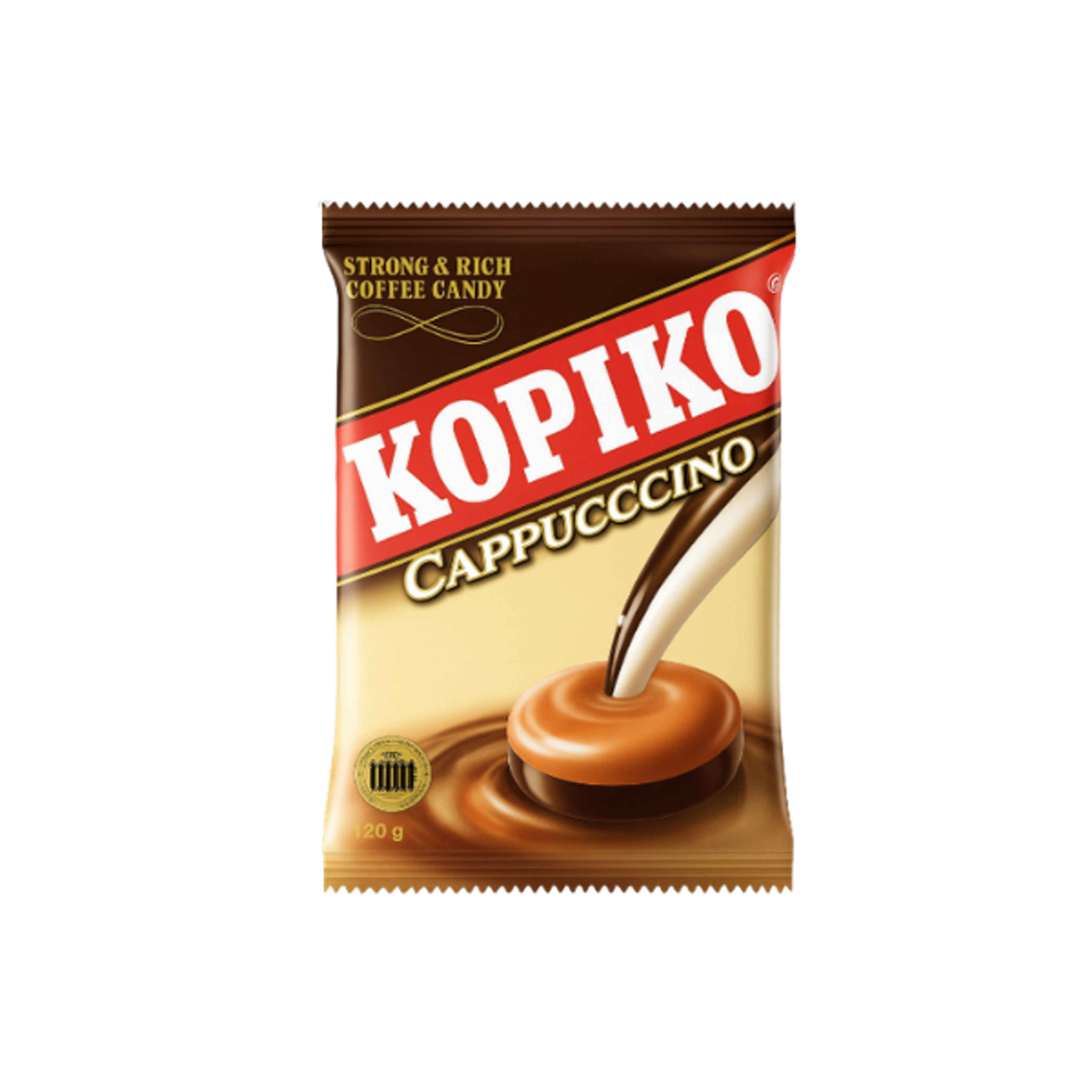 KOPIKO Cappuccino Bonbons 120 g | Karamellbonbons mit mildem Cappuccino-Geschmack