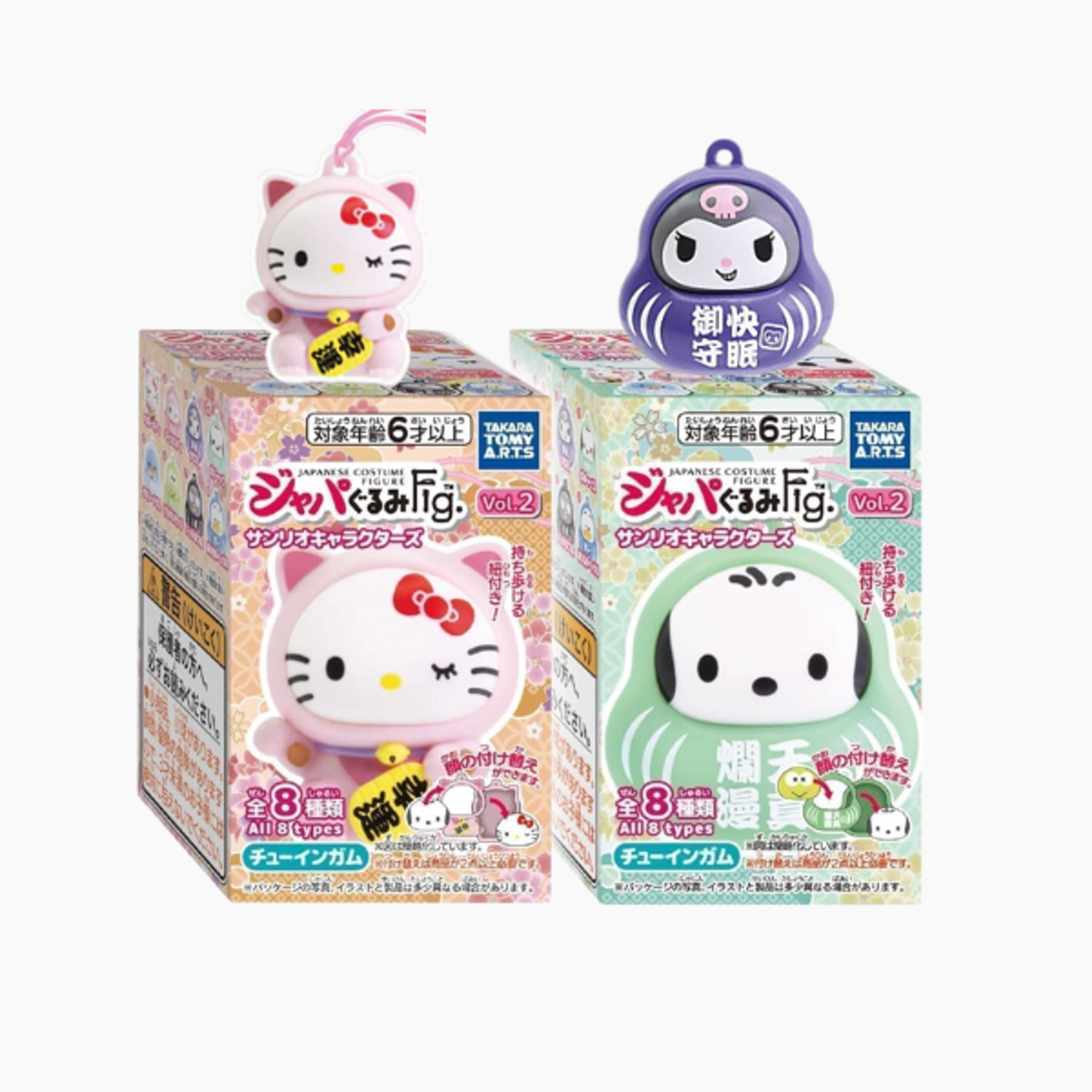 TAKARATOMYARTS Sanrio Mini Figure: 1.6g Gum with Cute Character