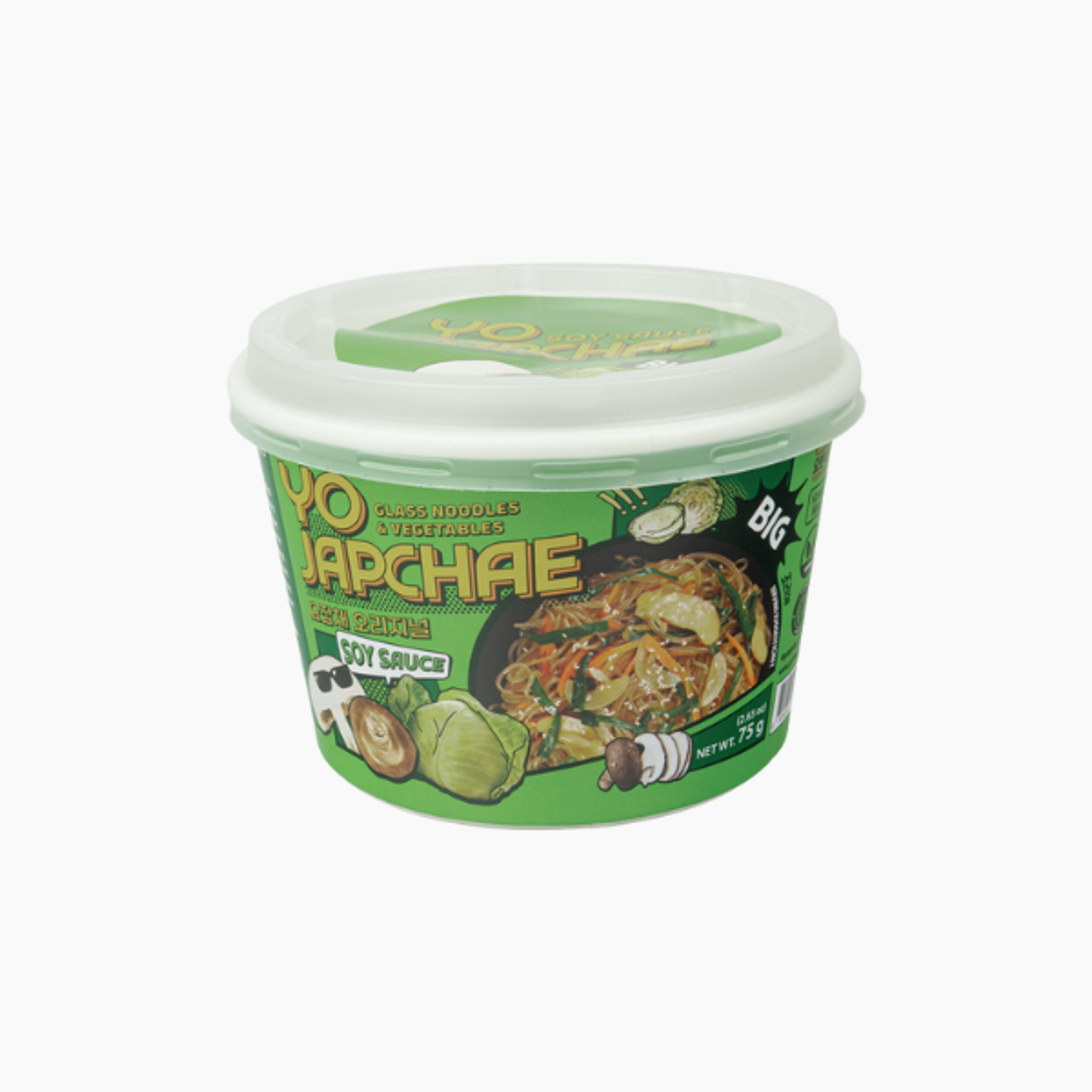YOPOKKI Yo Japchae 75 g | Koreanische Glasnudeln mit Gemüse & Sojasauce