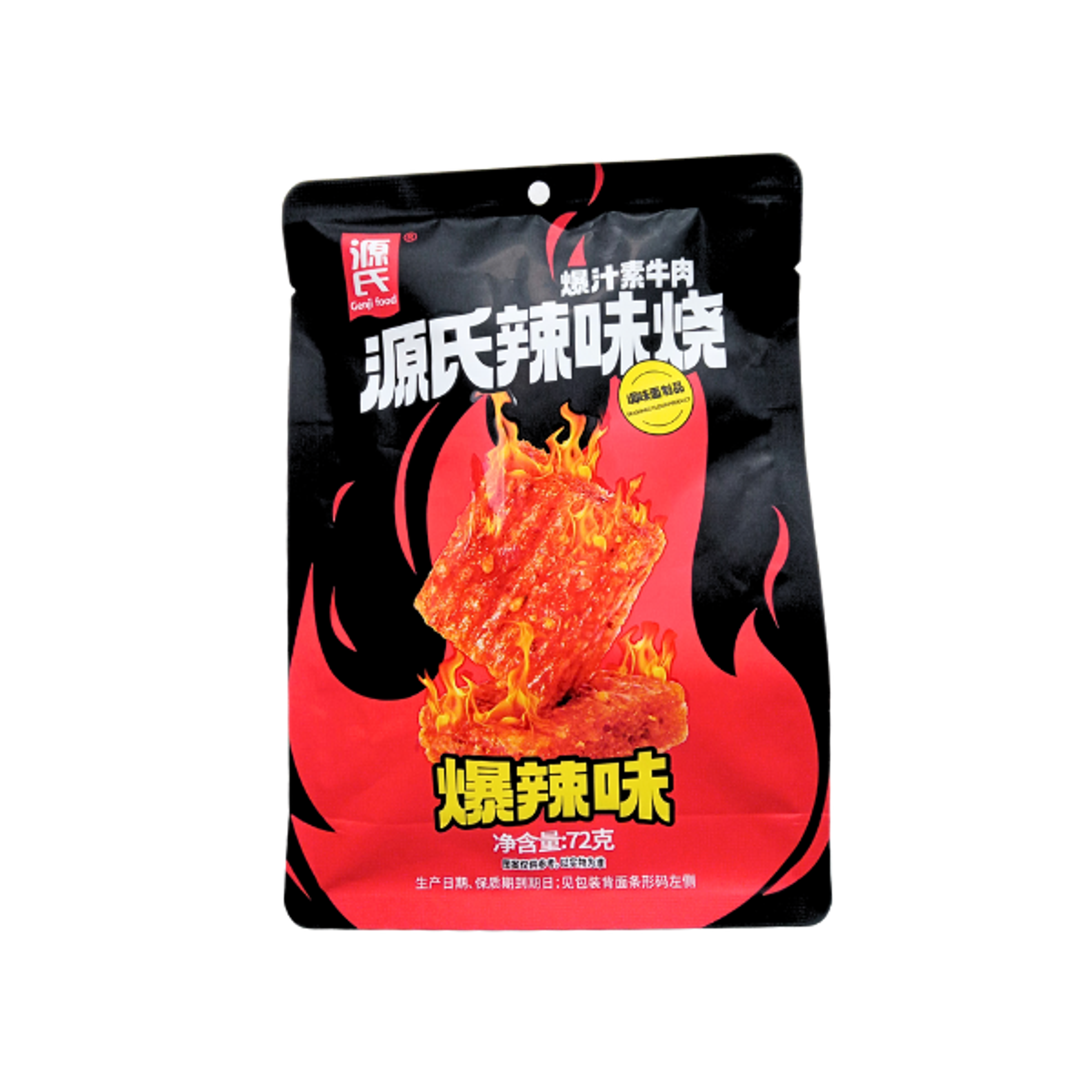GENJI Hot Spicy Juicy Vegan Beef 72g | Extra scharfer veganer Latiao-Snack