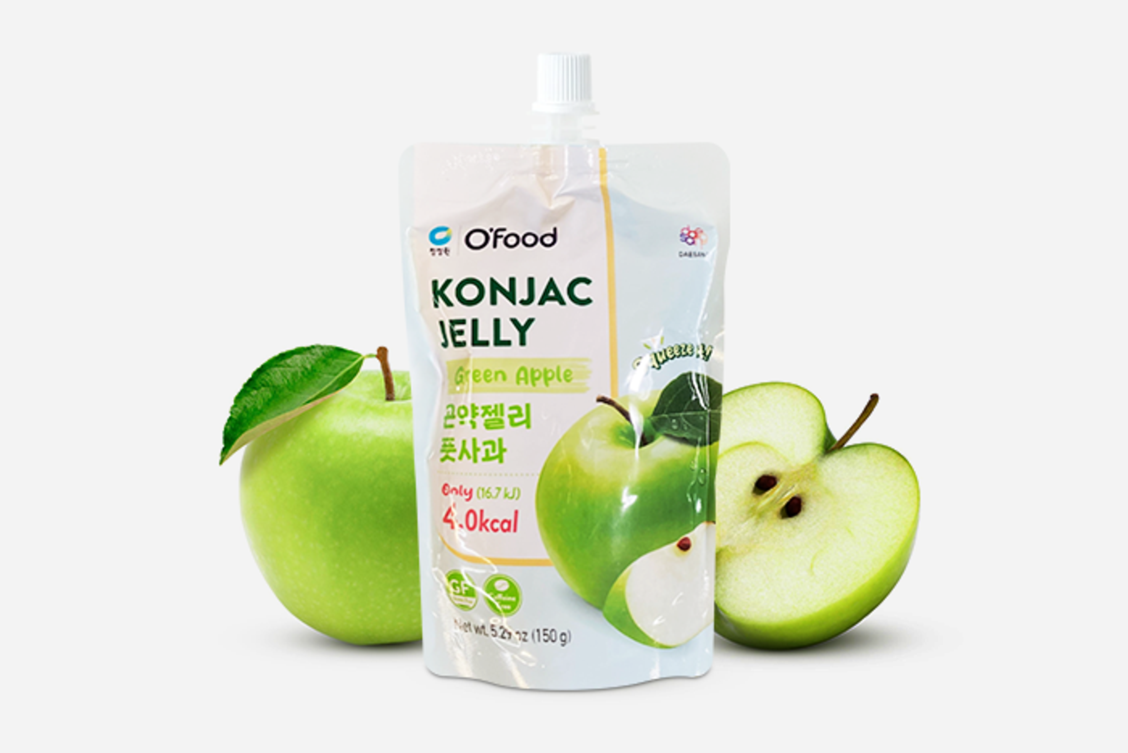 O' Food Konjac Jelly Grüner Apfel 150g - Erfrischend und lecker