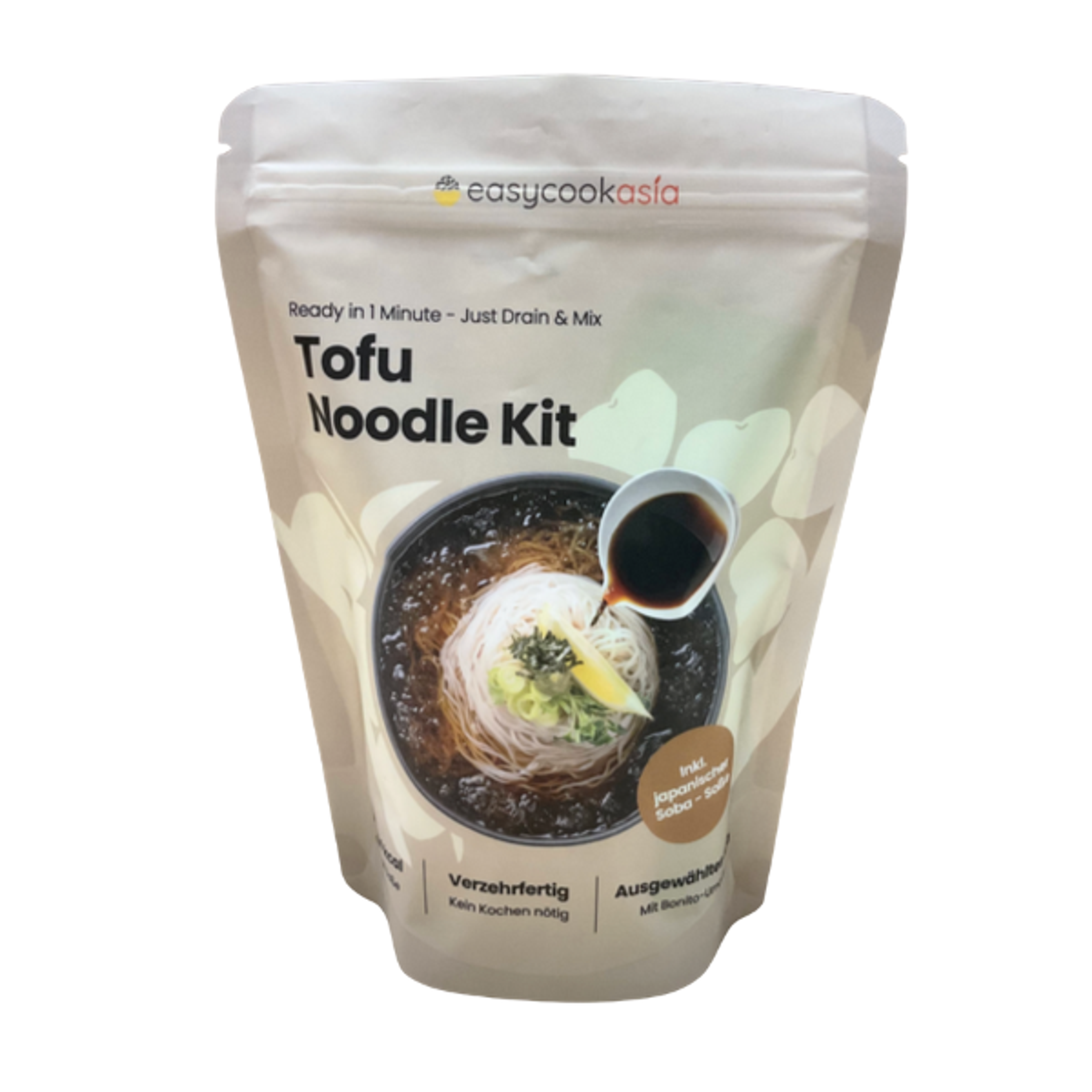 ECA Tofu Noodle with Soba Sauce 376 g | Low-Calorie Tofu Noodles with Savory Soba Flavor