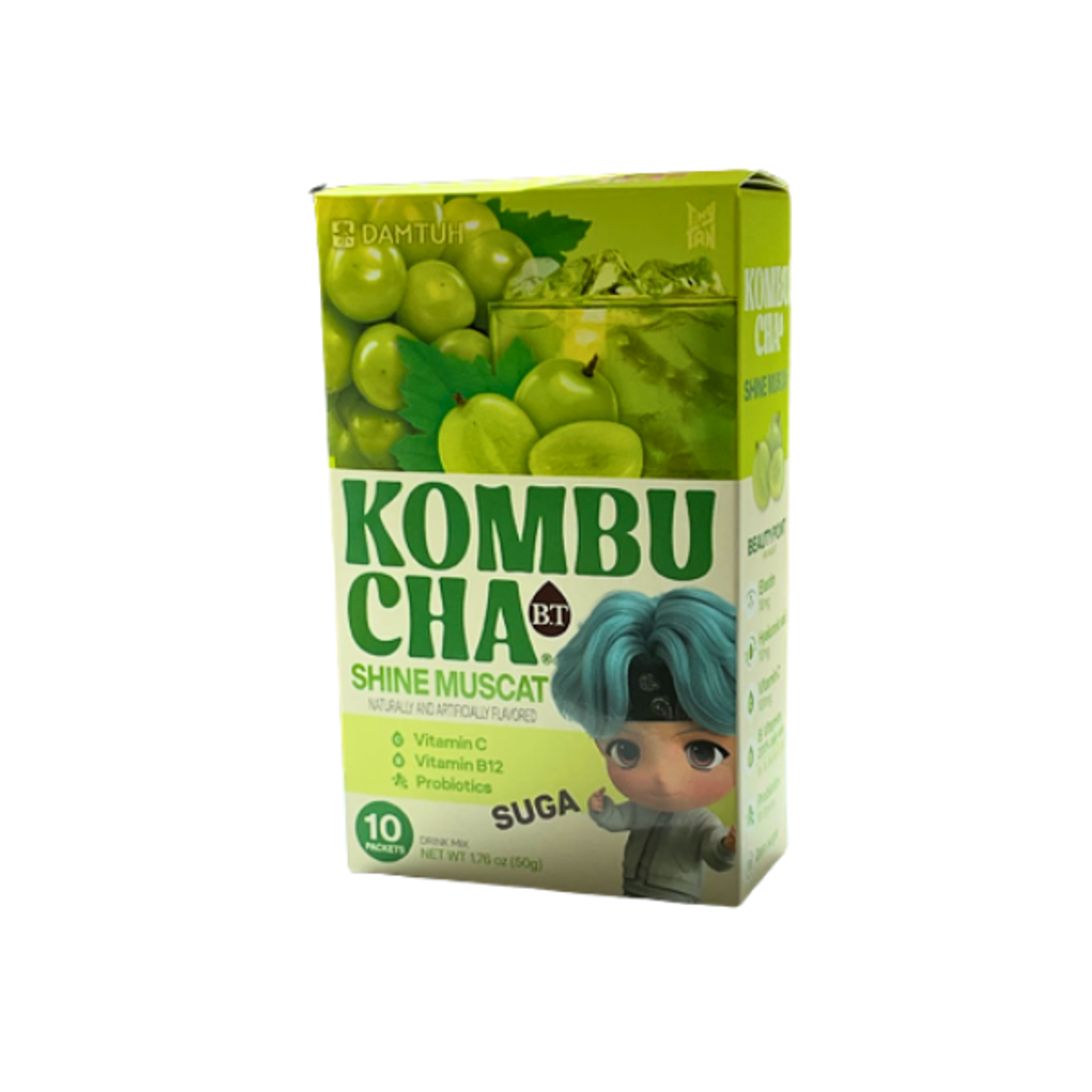 BTS X DAMTUH Kombucha Shine Muscat 10er Pack | Koreanischer Kombucha mit Shine Muscat Trauben