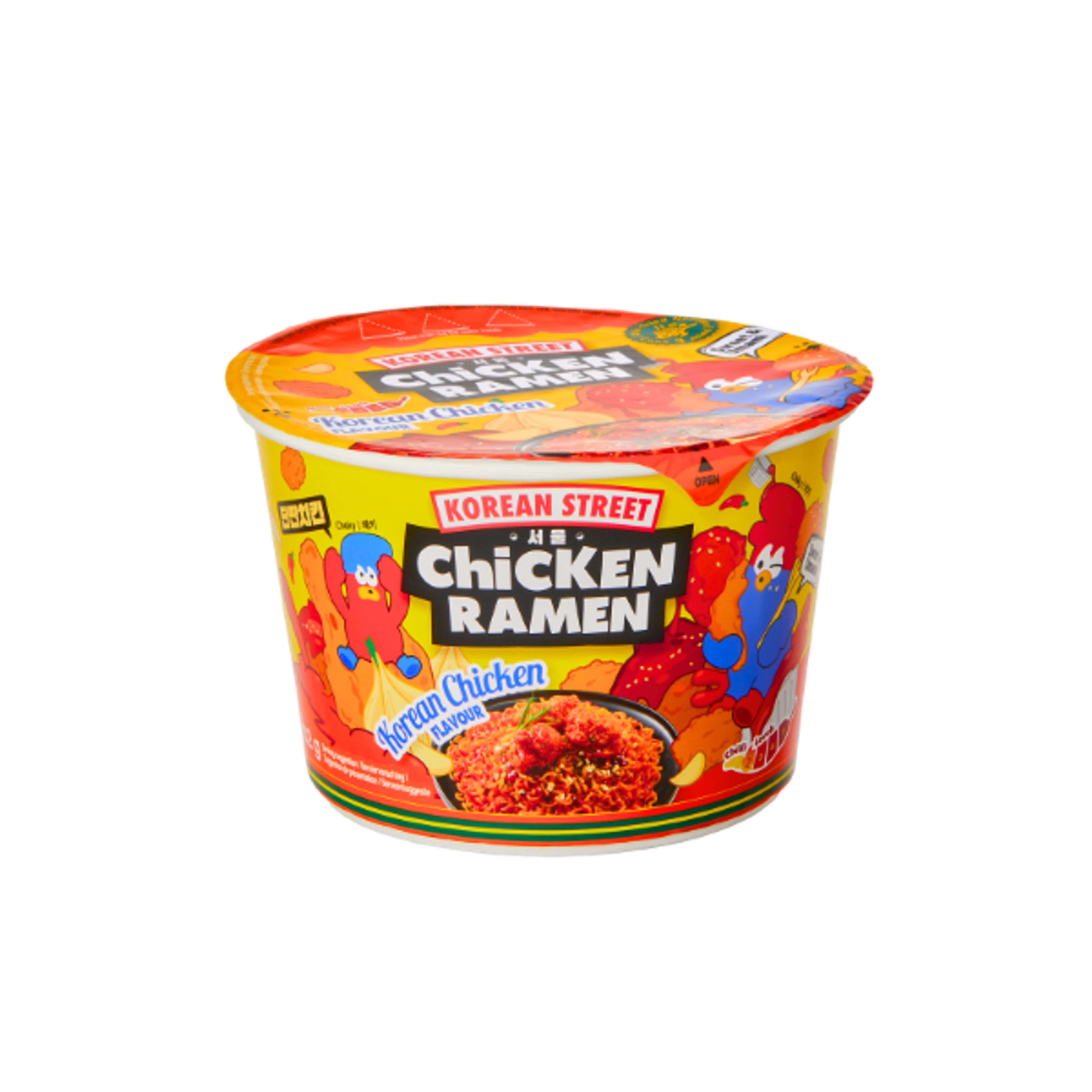 KOREAN STREET Korean Chicken Ramen Cup 112g | Würzige Instant Nudelsuppe