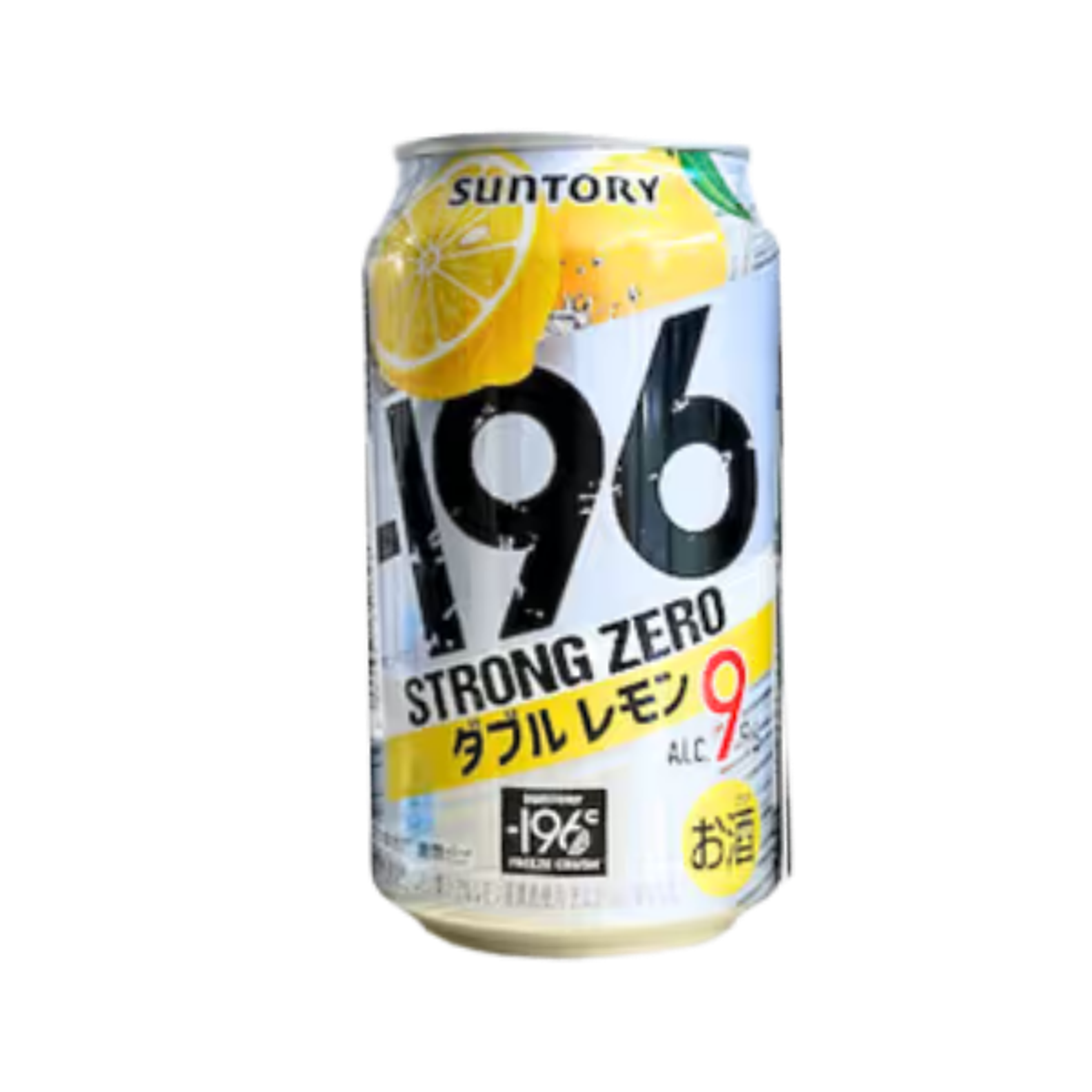SUNTORY -196 Strong Zero Double Lemon 9% 350ml - Japanisches Erfrischungsgetränk mit Zitronengeschmack und hohem Alkoholgehalt