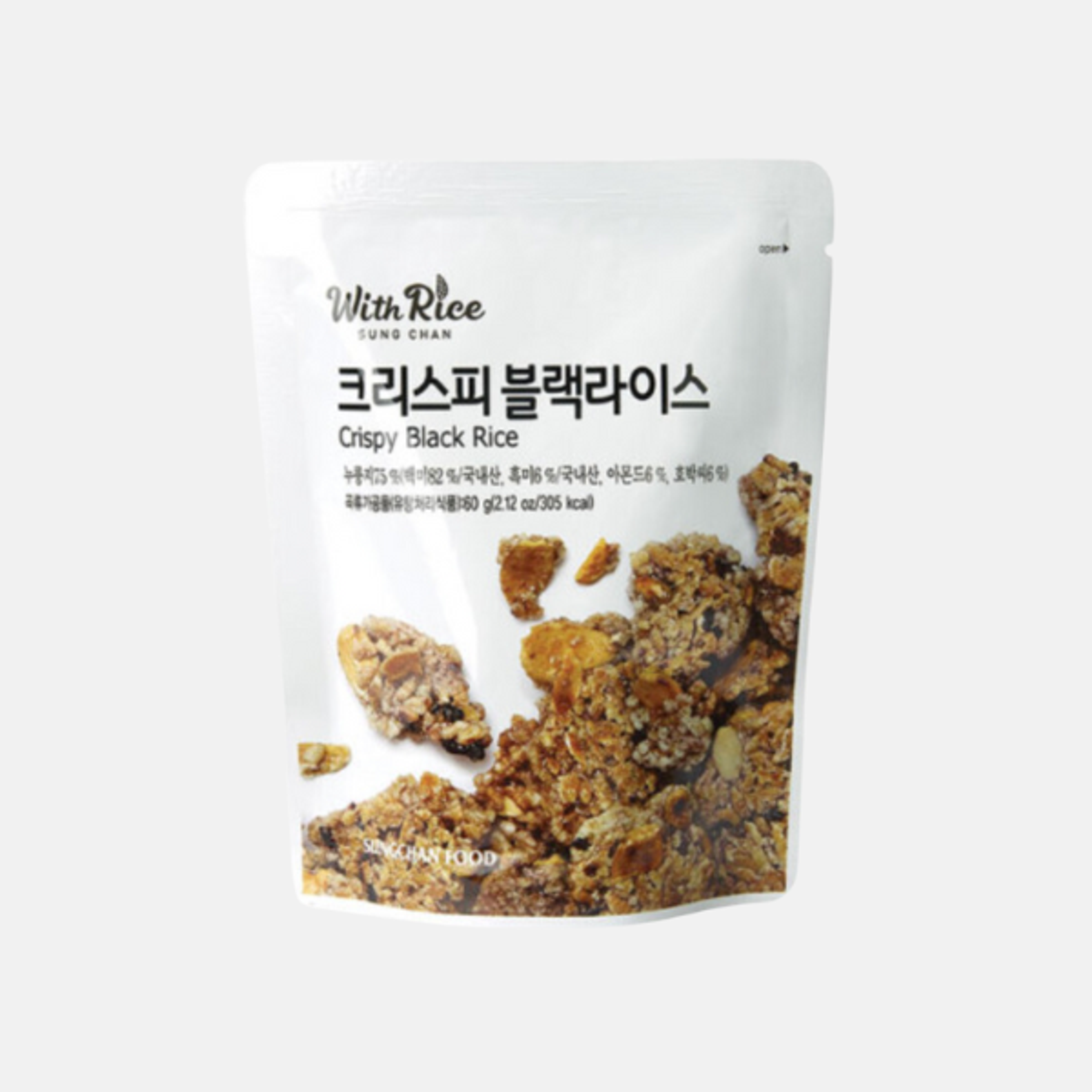 Crispy Black Rice Snack 50g – Crunchy Snack with Black Rice and Nuts, Gluten-Free