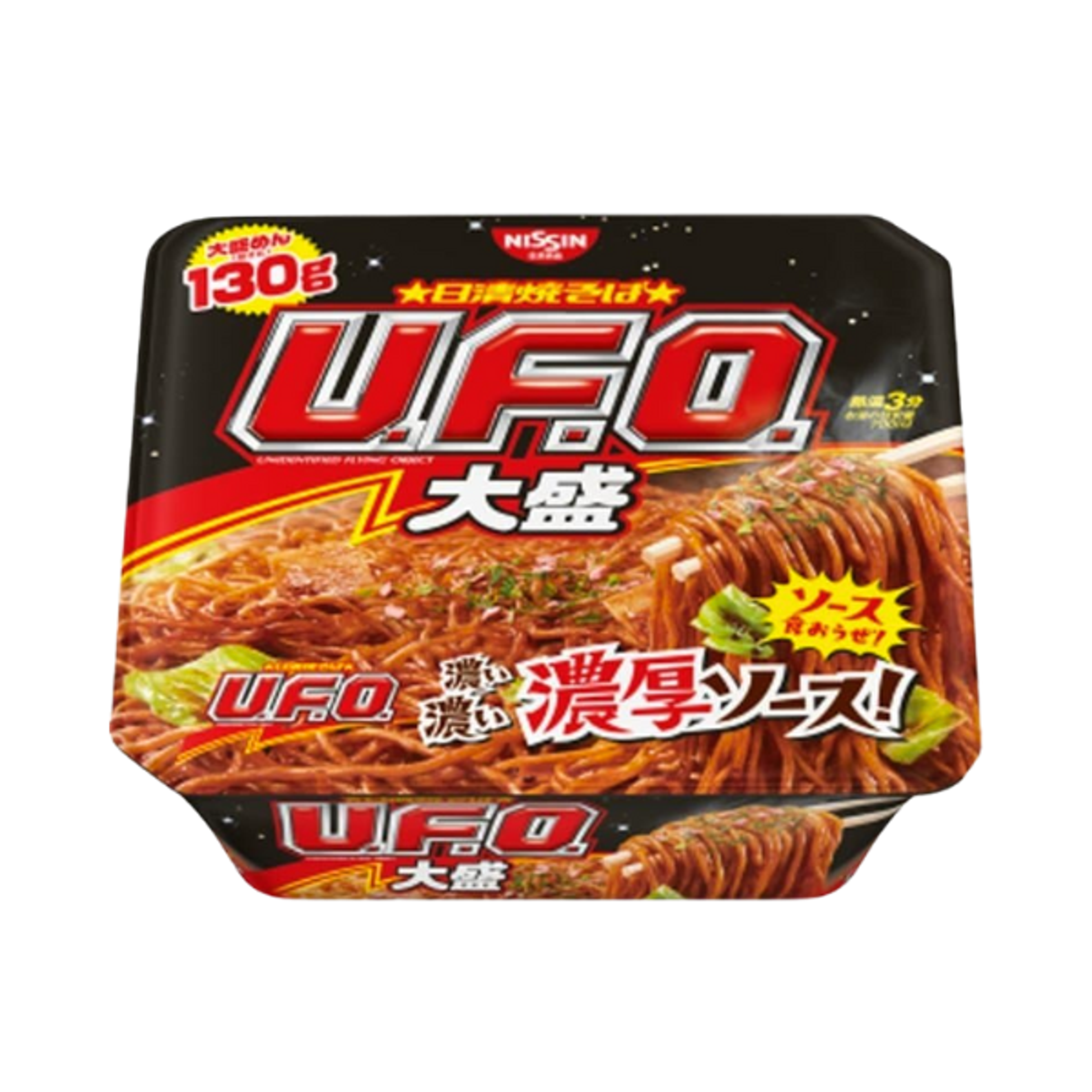 NISSIN U.F.O. Yakisoba Big Bowl 130g | Japanische Instant-Bratnudeln mit würziger Soße
