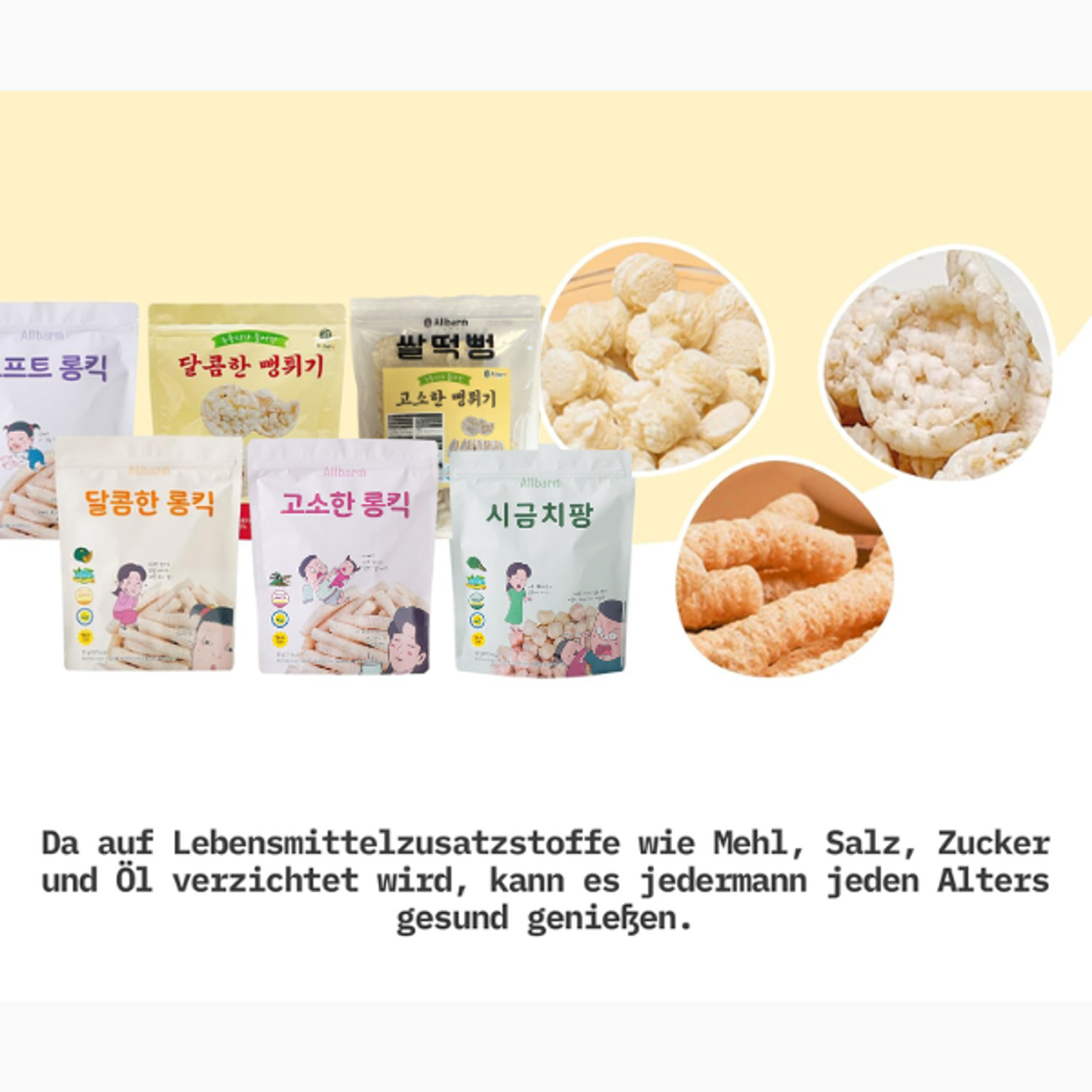 ALLBARM Gepuffte Snack-Kollektion 6er Set 